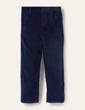 Pantalon habillé en velours-Bleu marine universitaire