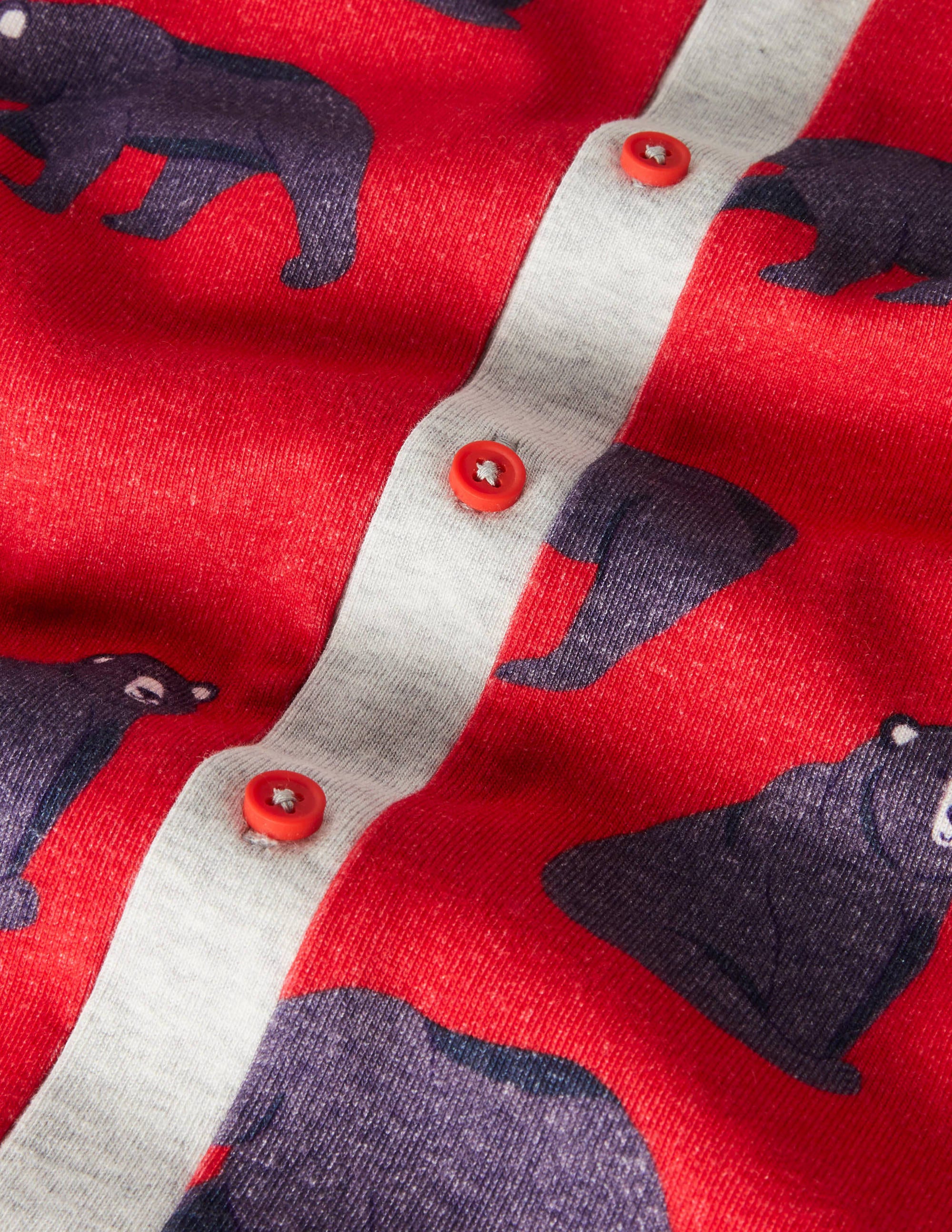 Snug All-In-One Pyjamas-Rockabilly Red Bears - Image 3