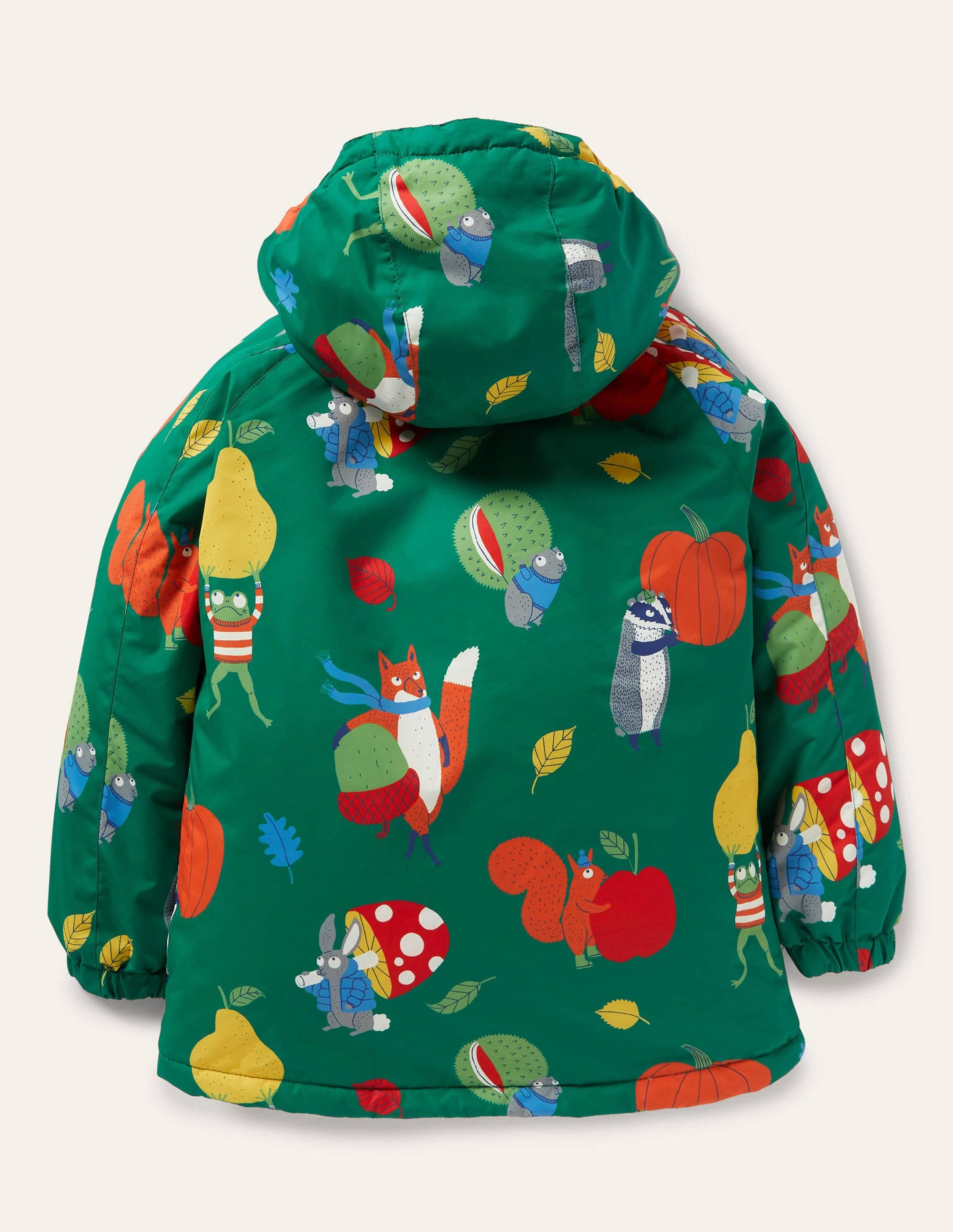 Cosy Sherpa-lined Anorak-Forest Green Bonkers Conkers - Image 2