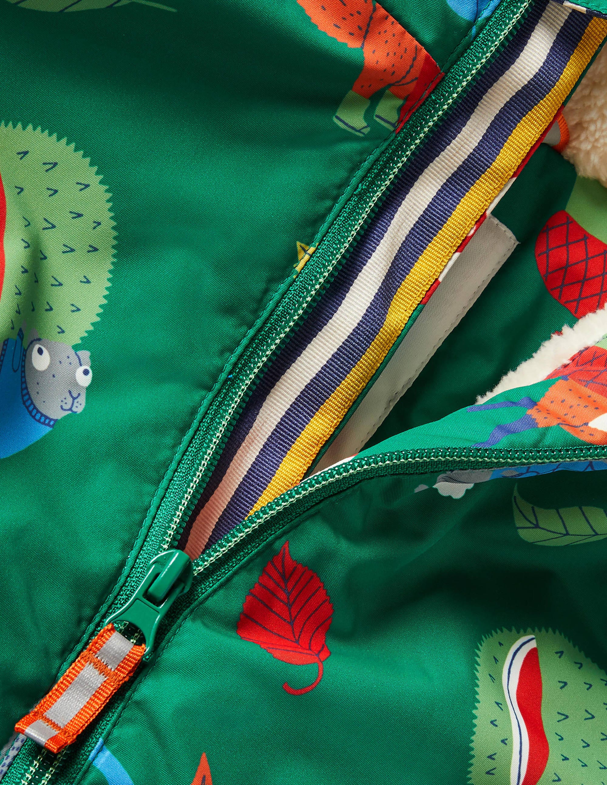 Cosy Sherpa-lined Anorak-Forest Green Bonkers Conkers - Image 3