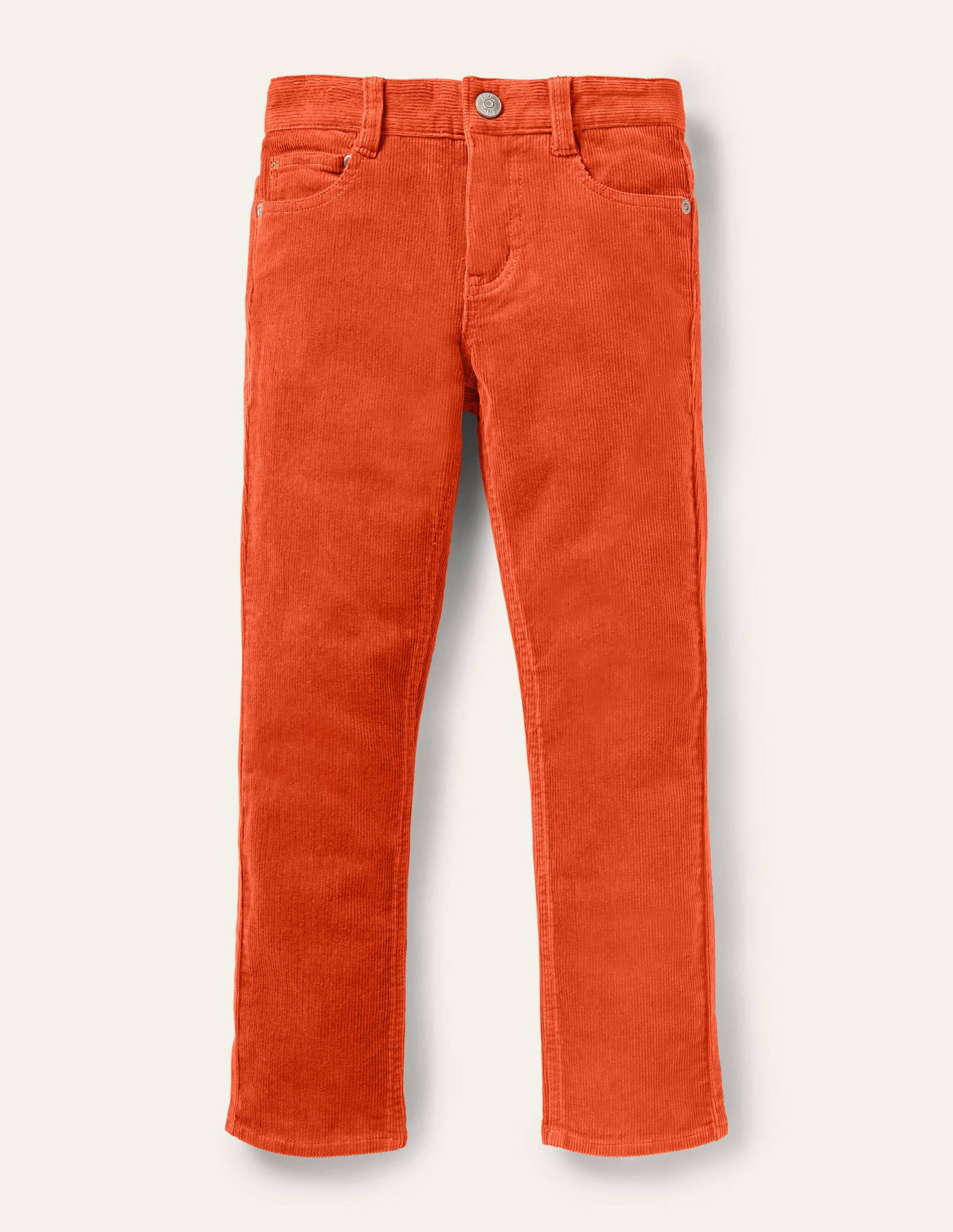 Slim Cord Stretch Jeans-Autumn Maple Orange - Image 1