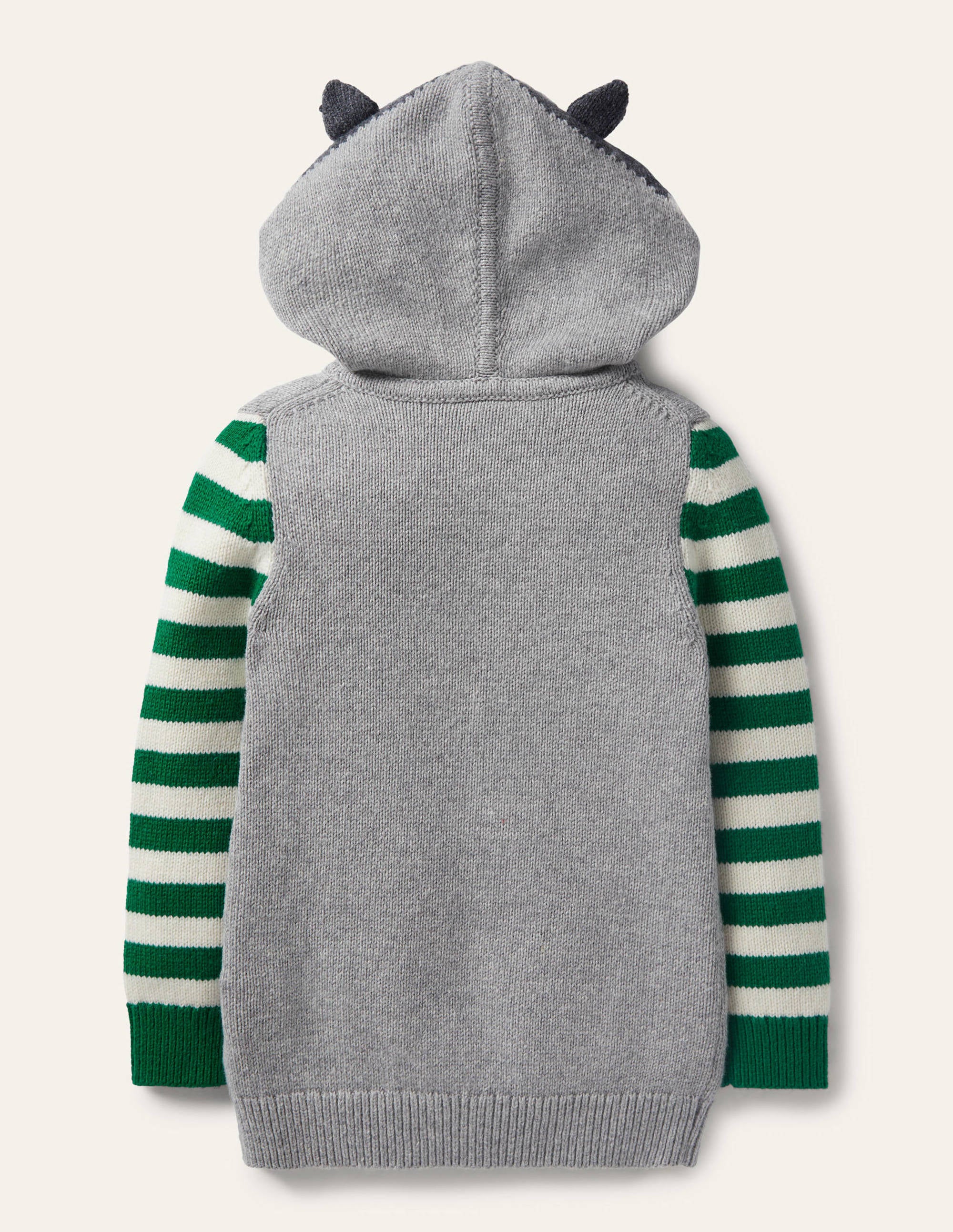 Woodland Knitted Hoodie-Grey Marl Badger - Image 2