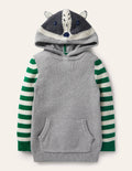 Woodland Knitted Hoodie-Grey Marl Badger