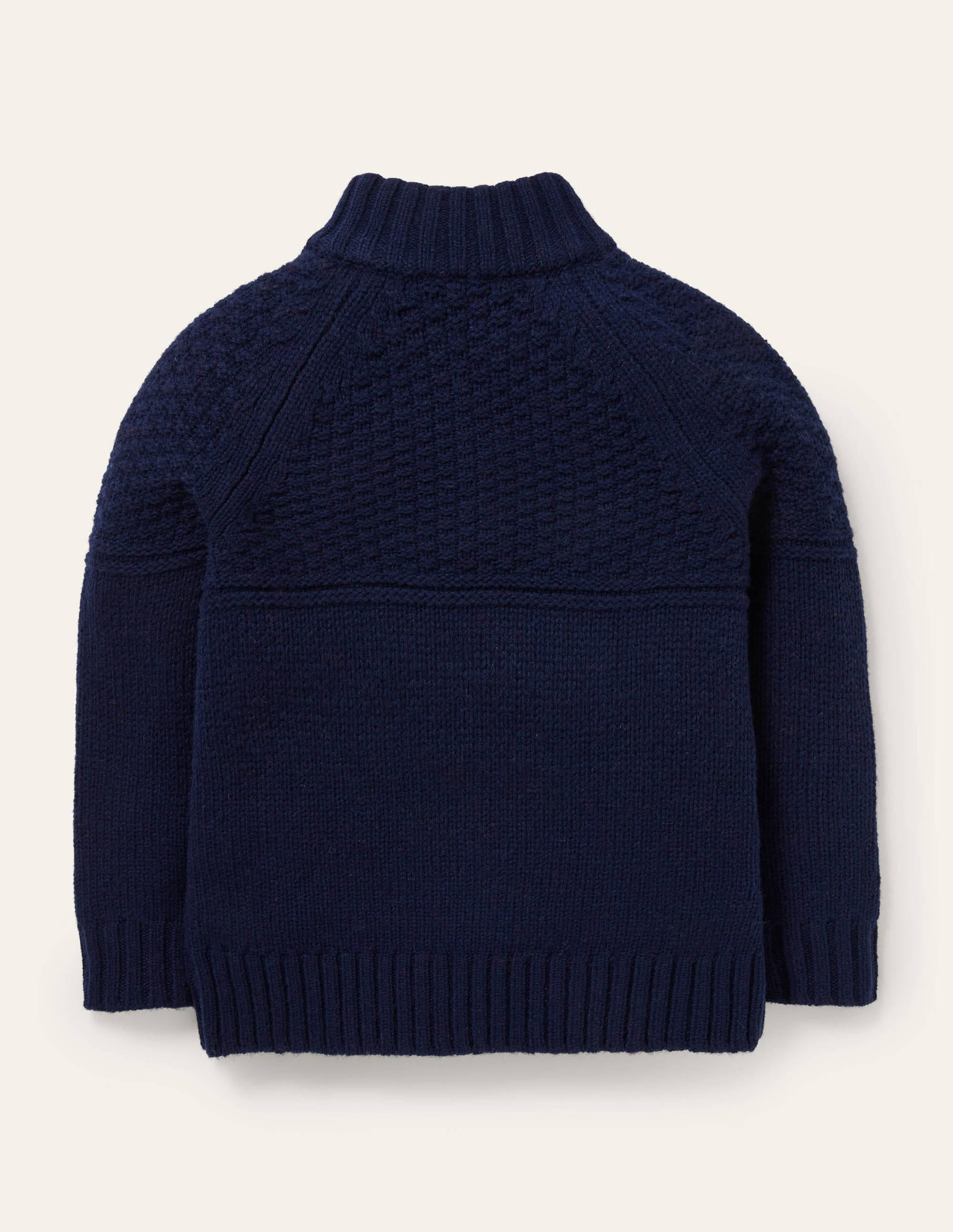 Pullover mit halbem Reißverschluss-Schuluniform-Navy - Image 2