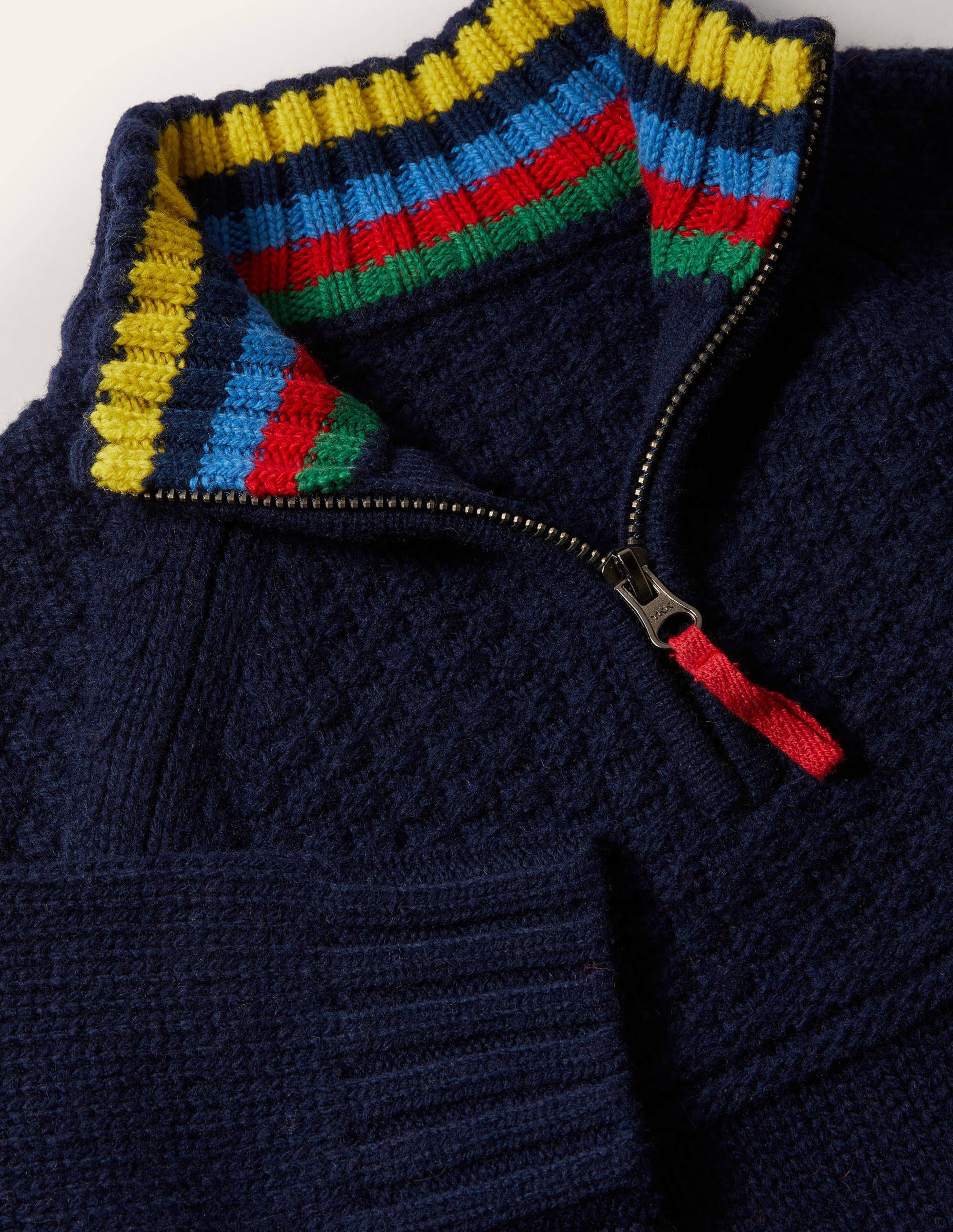 Pullover mit halbem Reißverschluss-Schuluniform-Navy - Image 3
