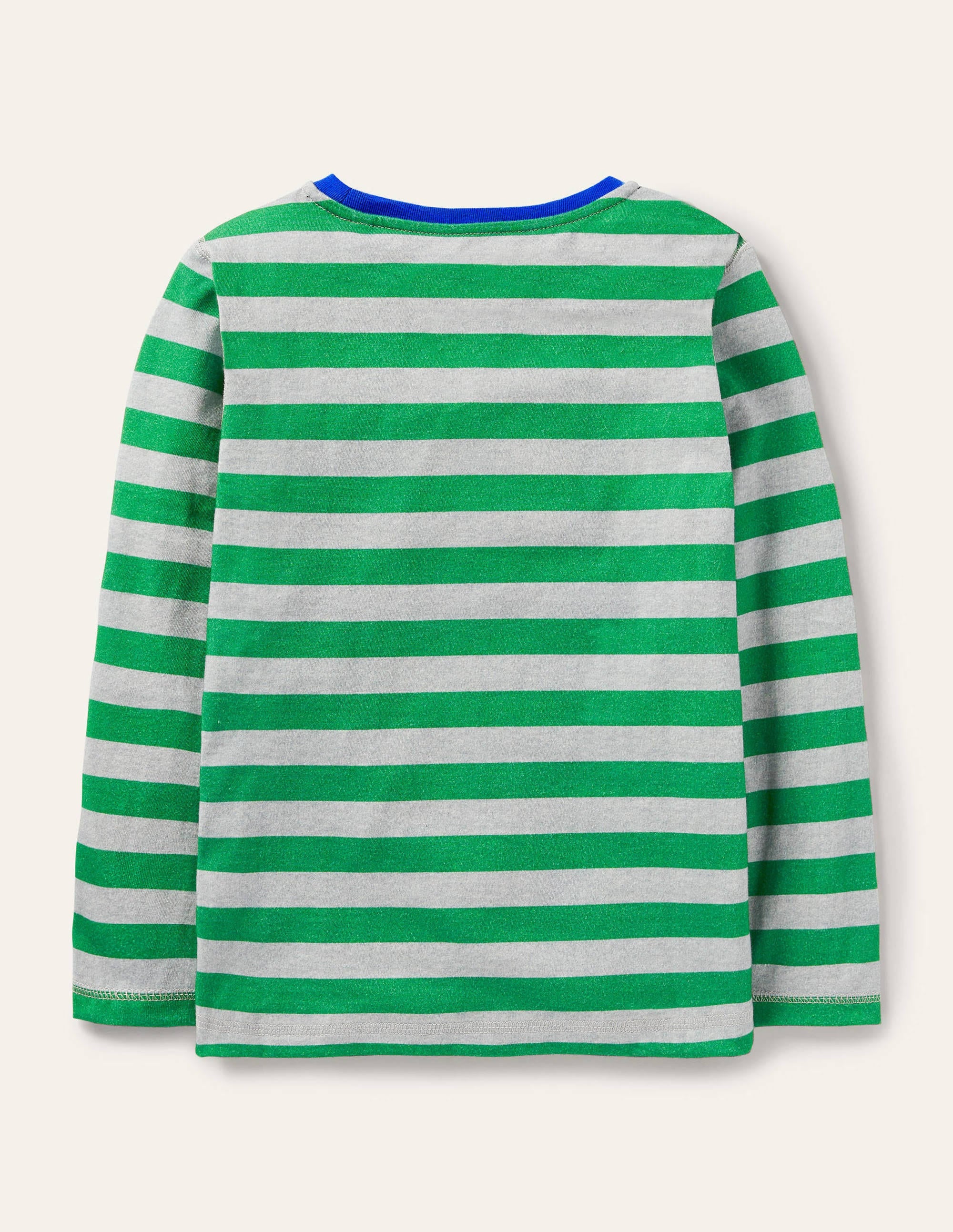 T-shirt manches longues ultra-doux-Gris chiné/vert des Highlands - Image 2