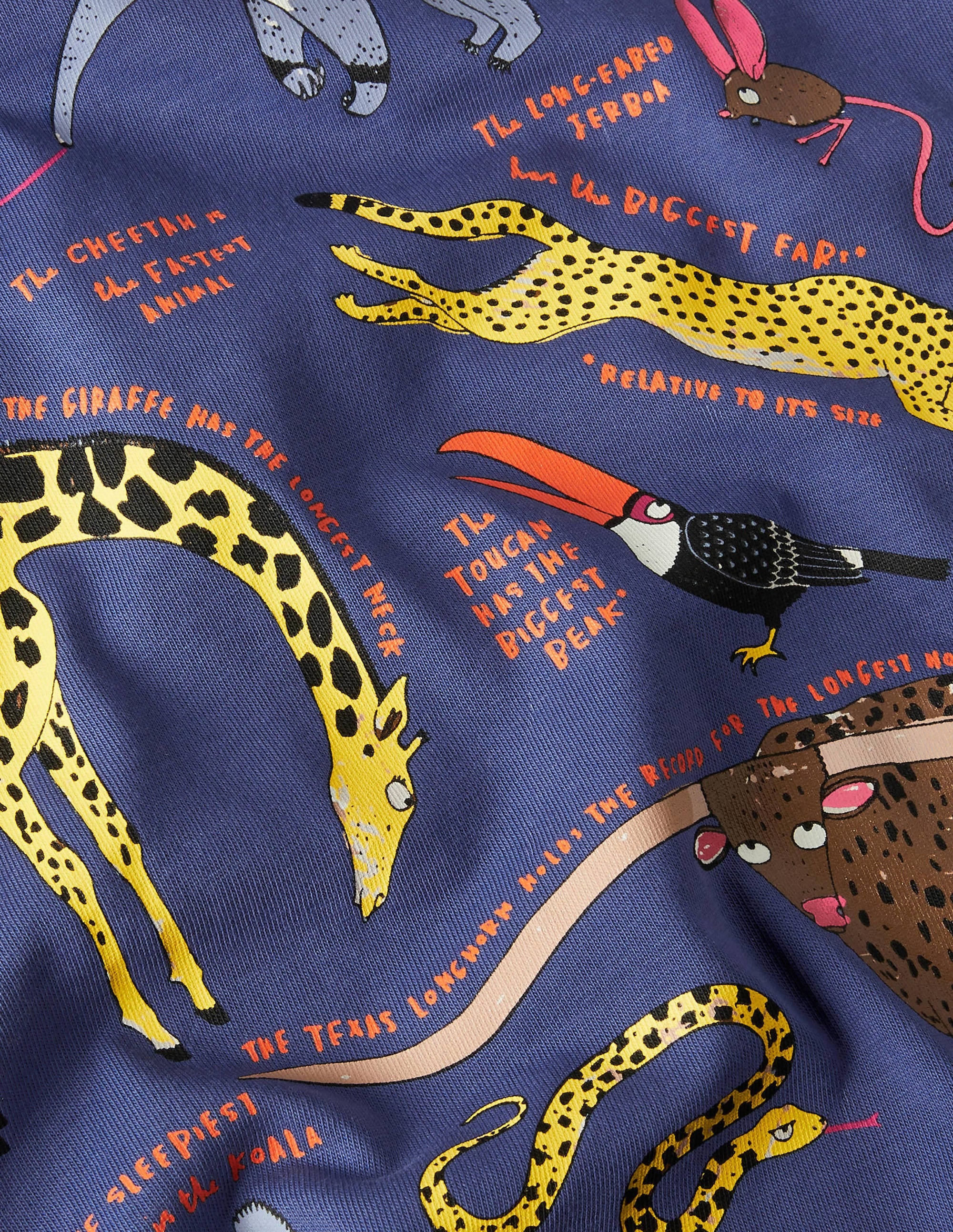 T-Shirt mit lehrreichem Motiv-Segelblau, Verrückte Tiere - Image 3