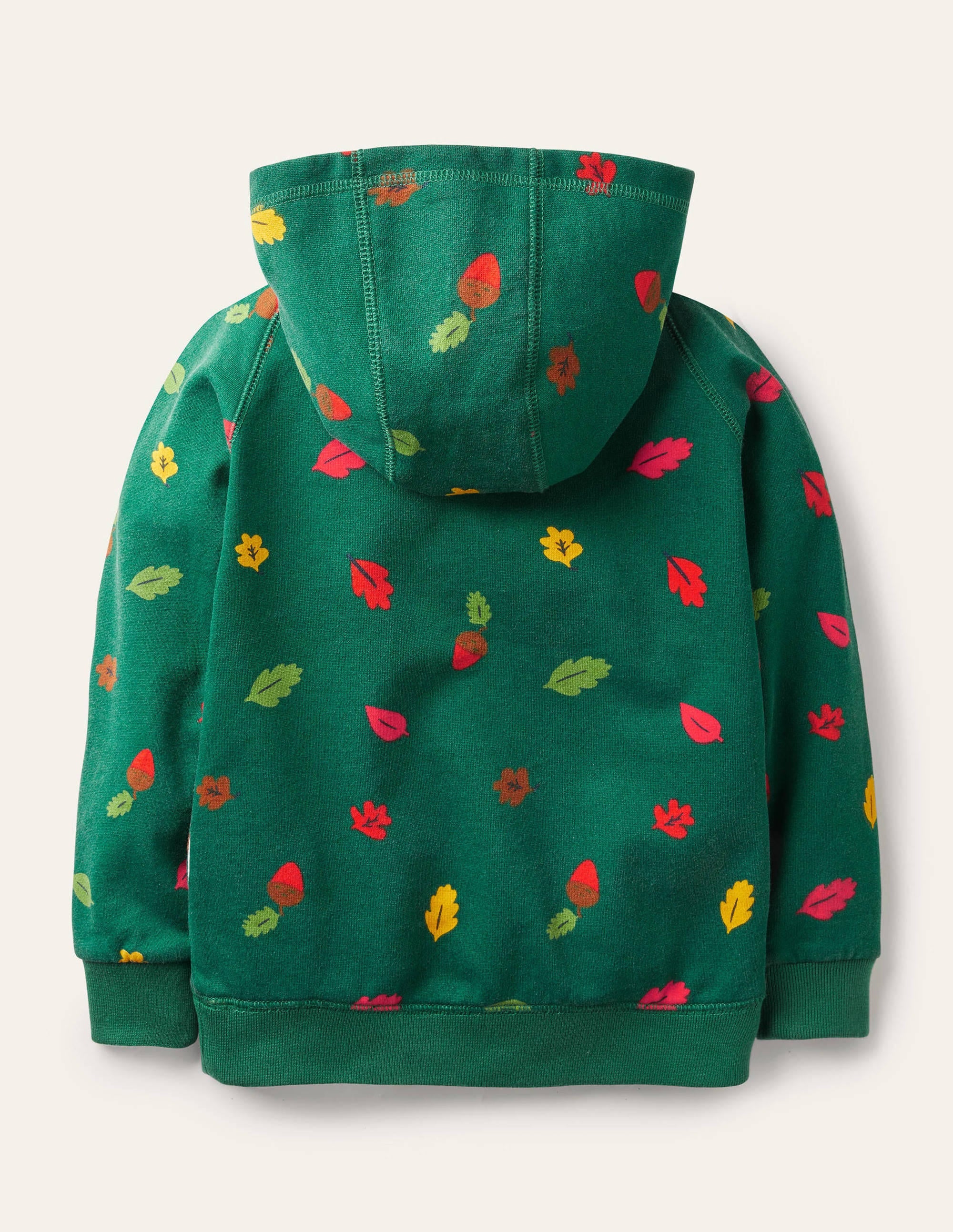 Sweat à capuche à appliqué patchwork-Hérisson vert forêt - Image 2