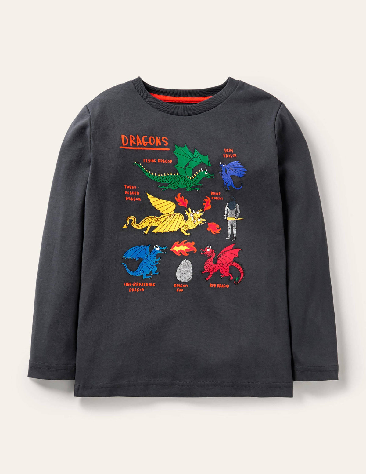 Glowing Magical T-shirt-Soot Grey Dragon Species - Image 1