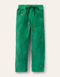 Pantalon cosy en velours côtelé doublé-Cerf vert des Highlands