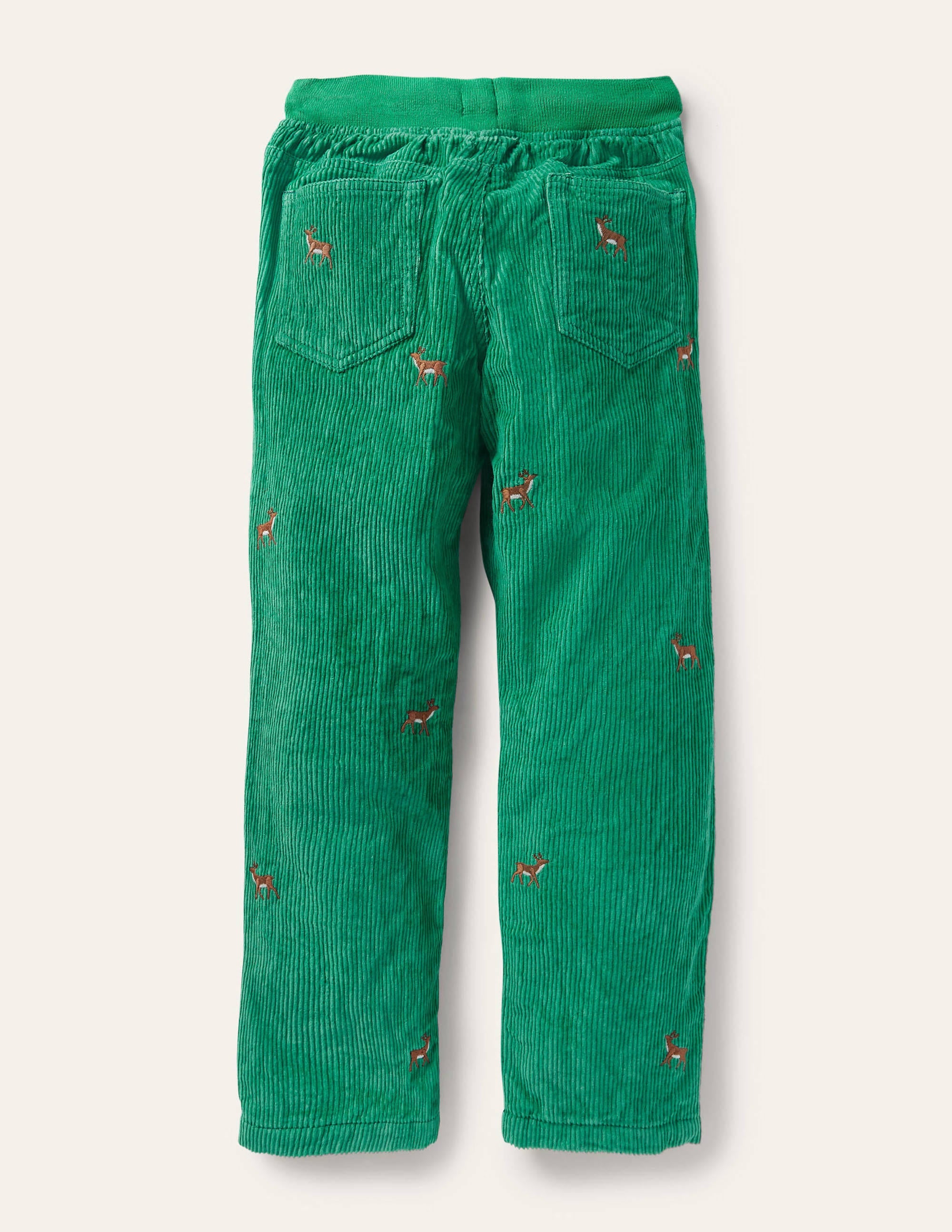 Pantalon cosy en velours côtelé doublé-Cerf vert des Highlands - Image 2