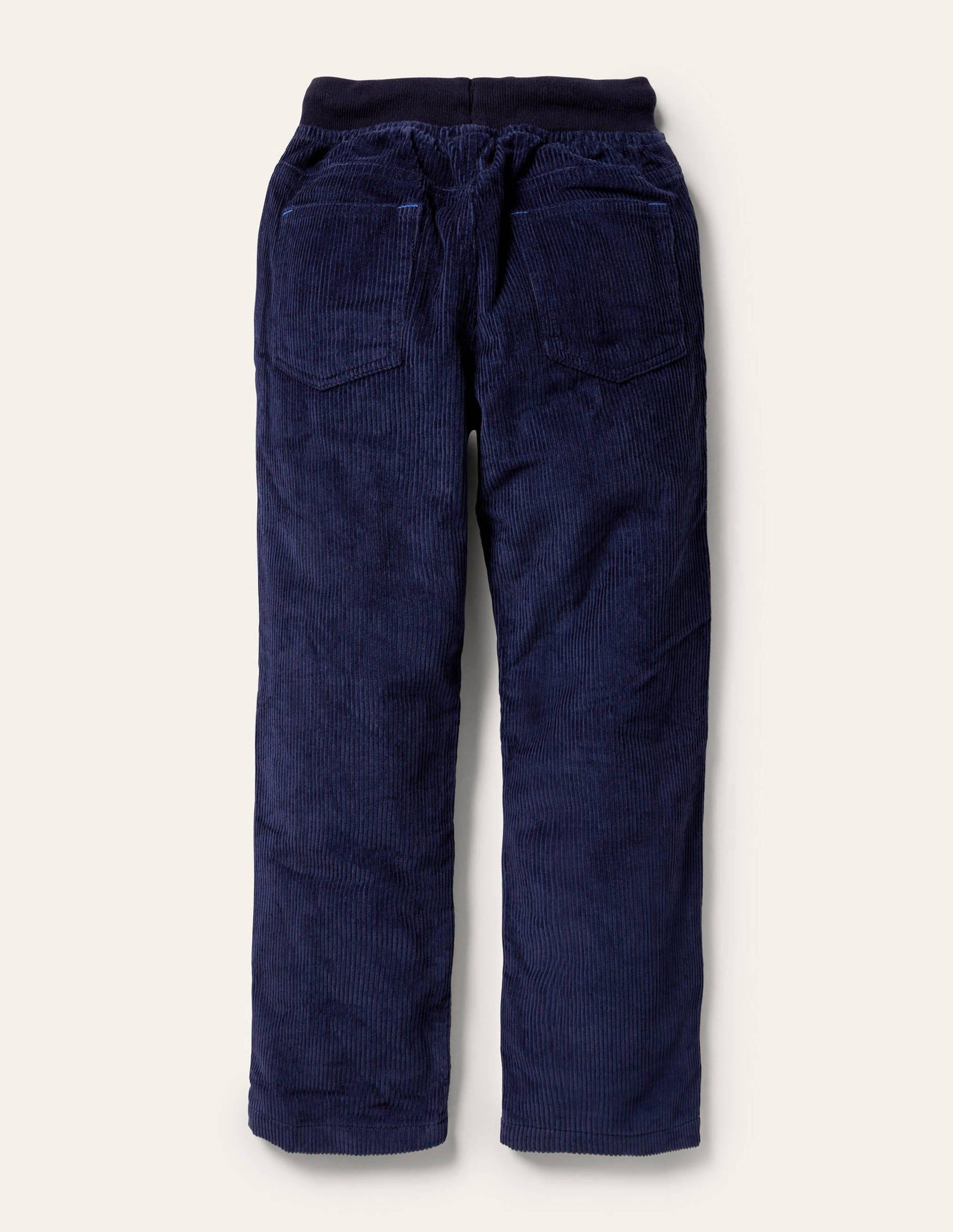 Cosy Lined Cord Trousers-College Navy-2