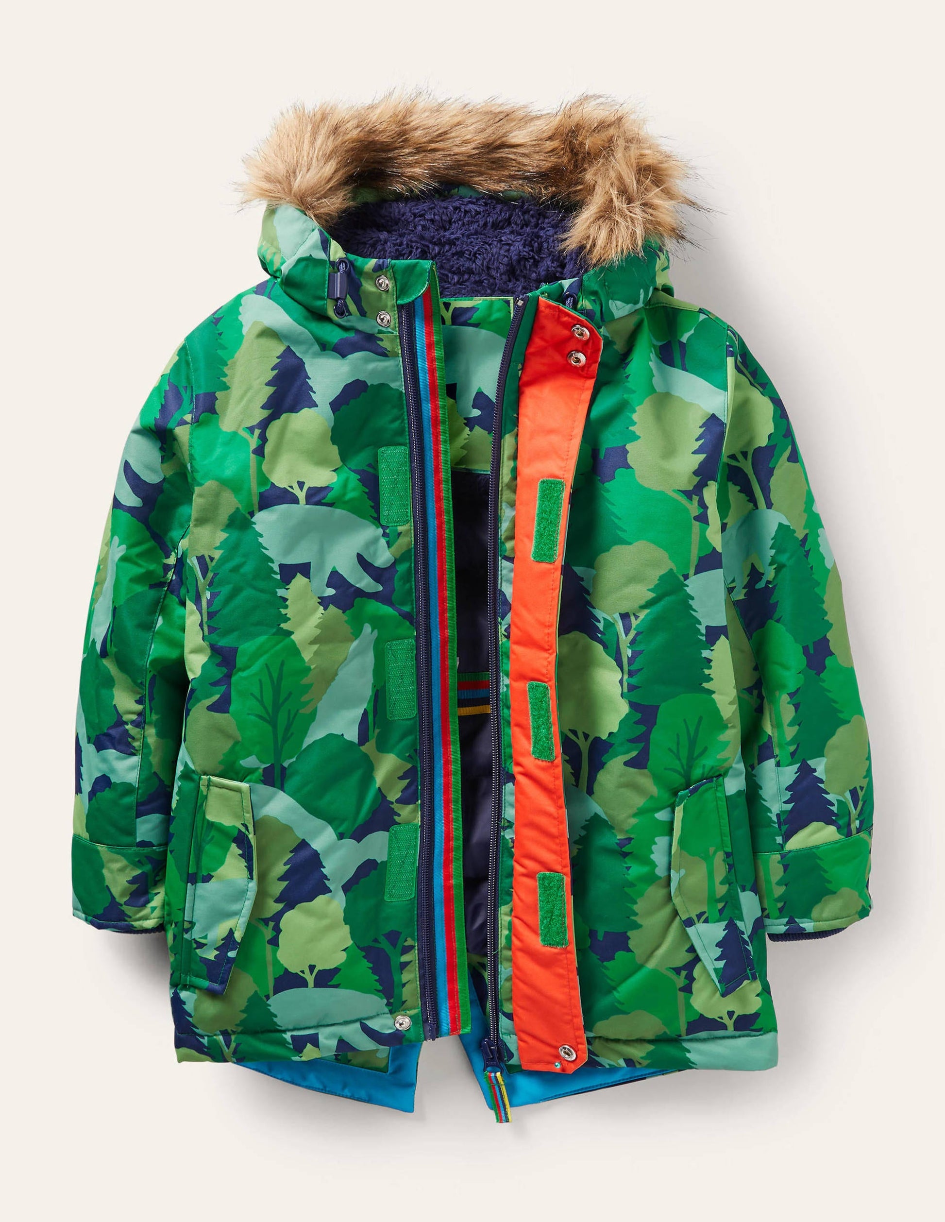 Wasserdichter 4-in-1-Parka-Waldgrün, Camouflage-5