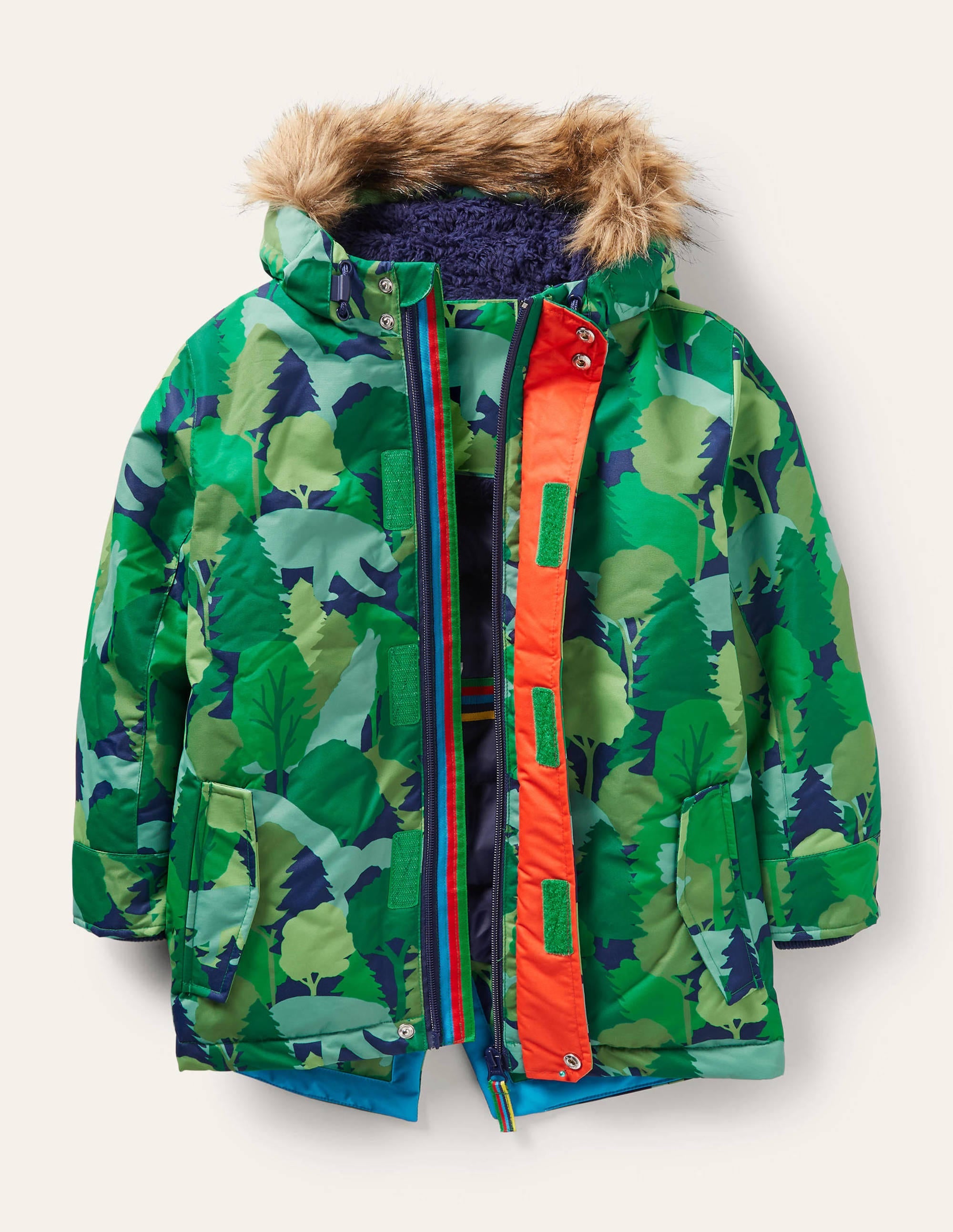 Wasserdichter 4-in-1-Parka-Waldgrün, Camouflage - Image 5