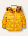 Doudoune fun motif lion-Lion jaune rayon de miel