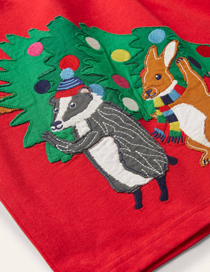 Festliches Oberteil mit Tiermotiv-Rockabilly-Rot-3