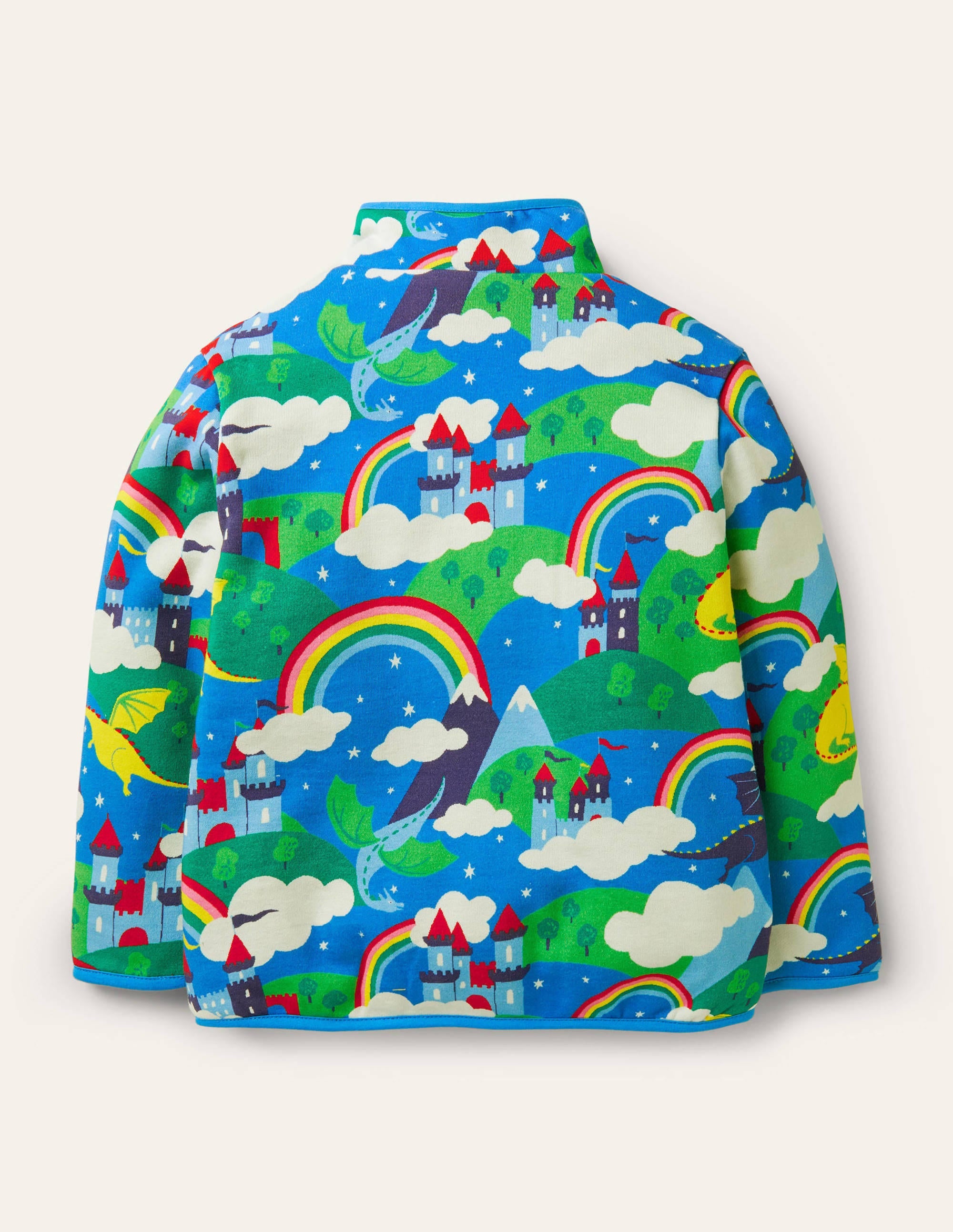 Wendbares Henley-Sweatshirt-Segelblau, Magisches Schloss - Image 2
