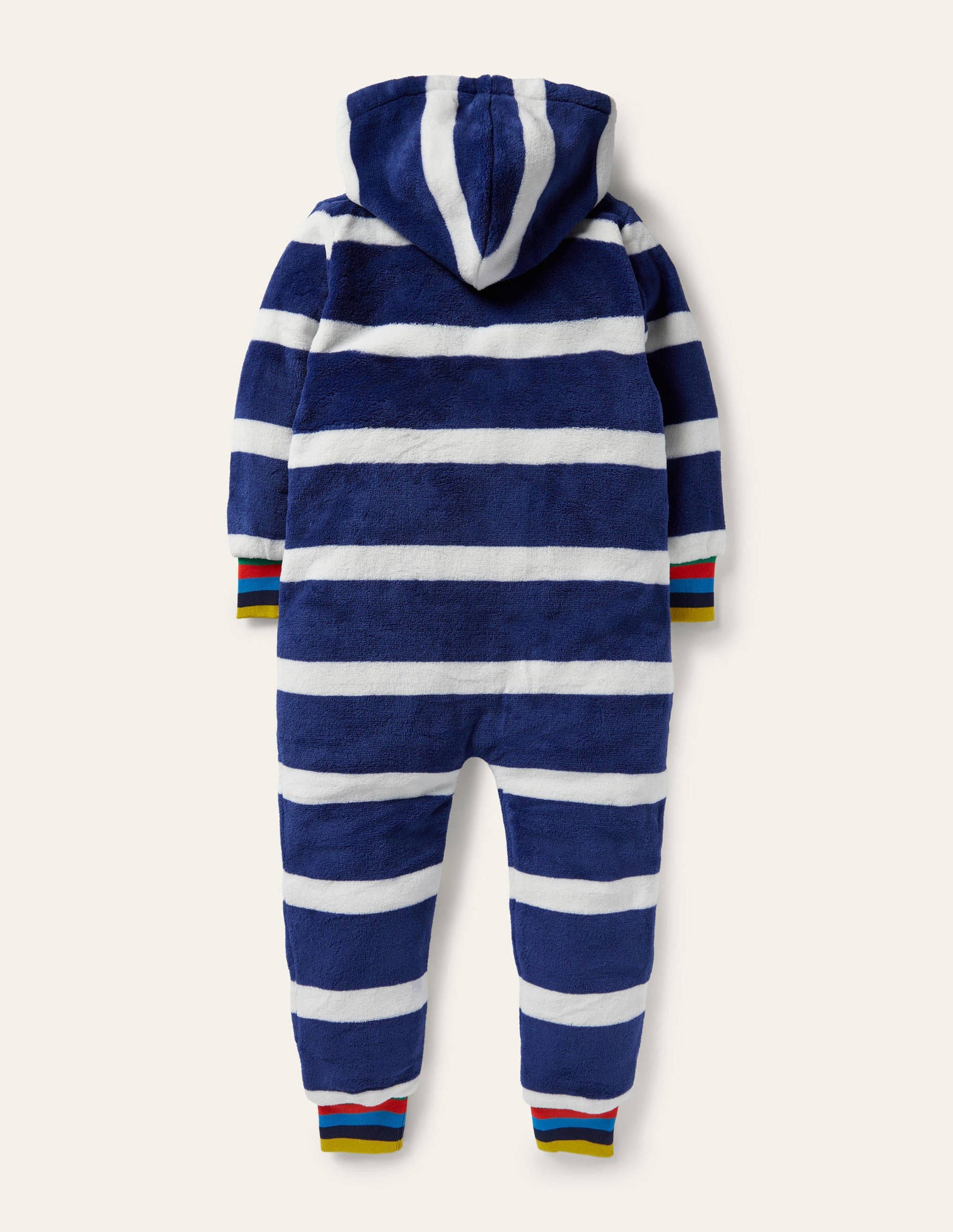 Cosy Fleece All-In-One-College Navy/Ivory Rainbow-2