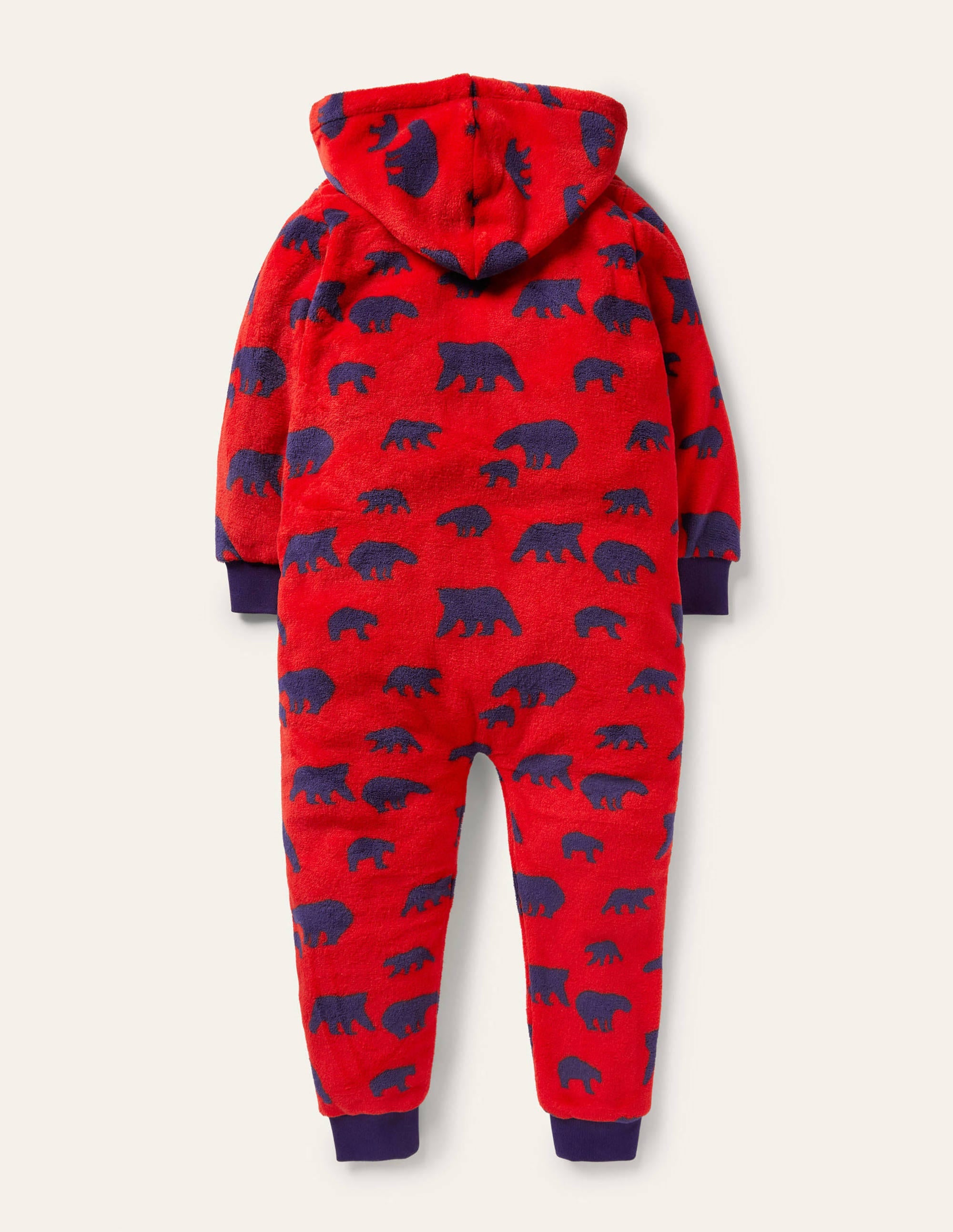 Combinaison molletonnée cosy-Ours rouge rockabilly - Image 2