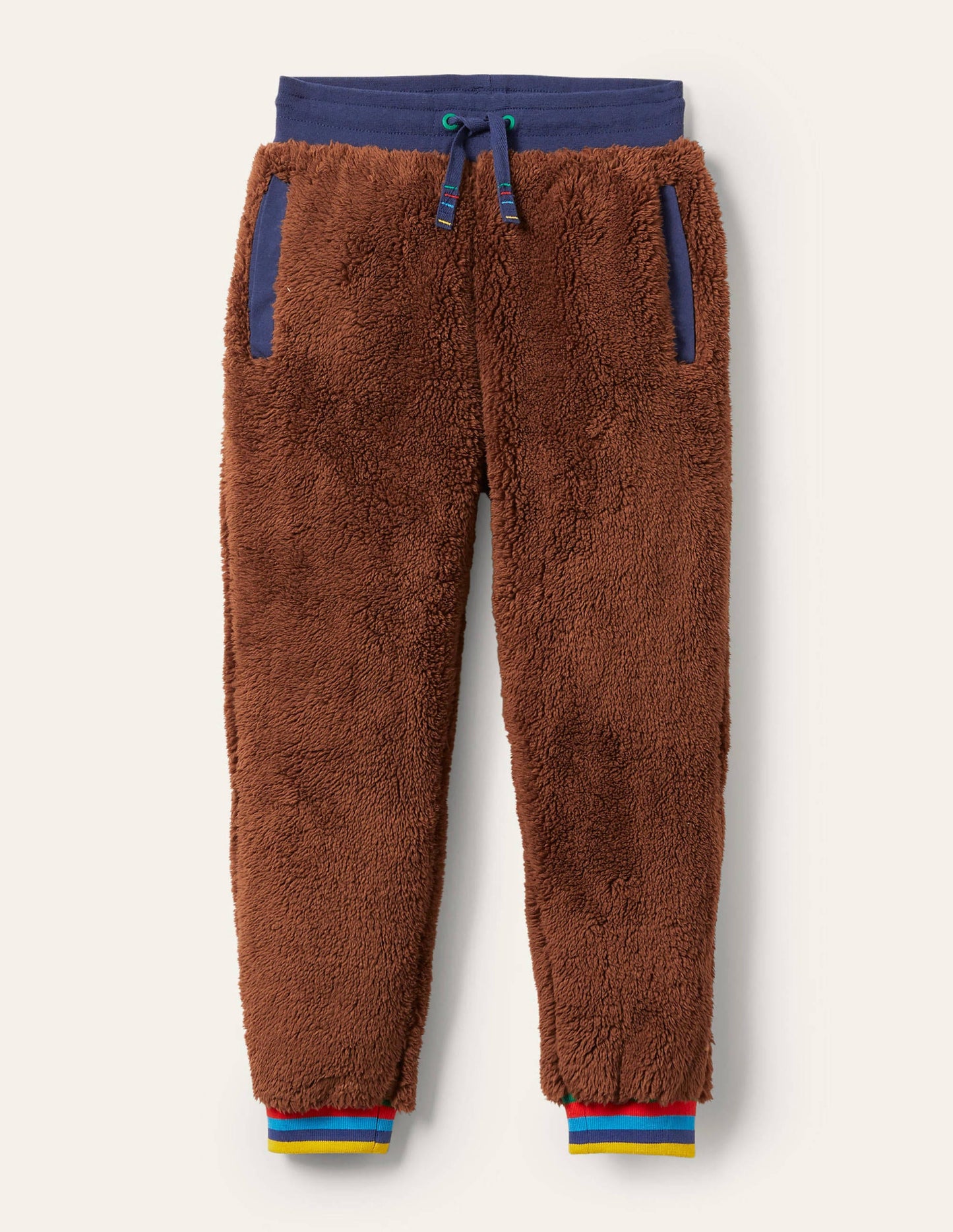 Bequeme Teddy-Jogginghose-Braun