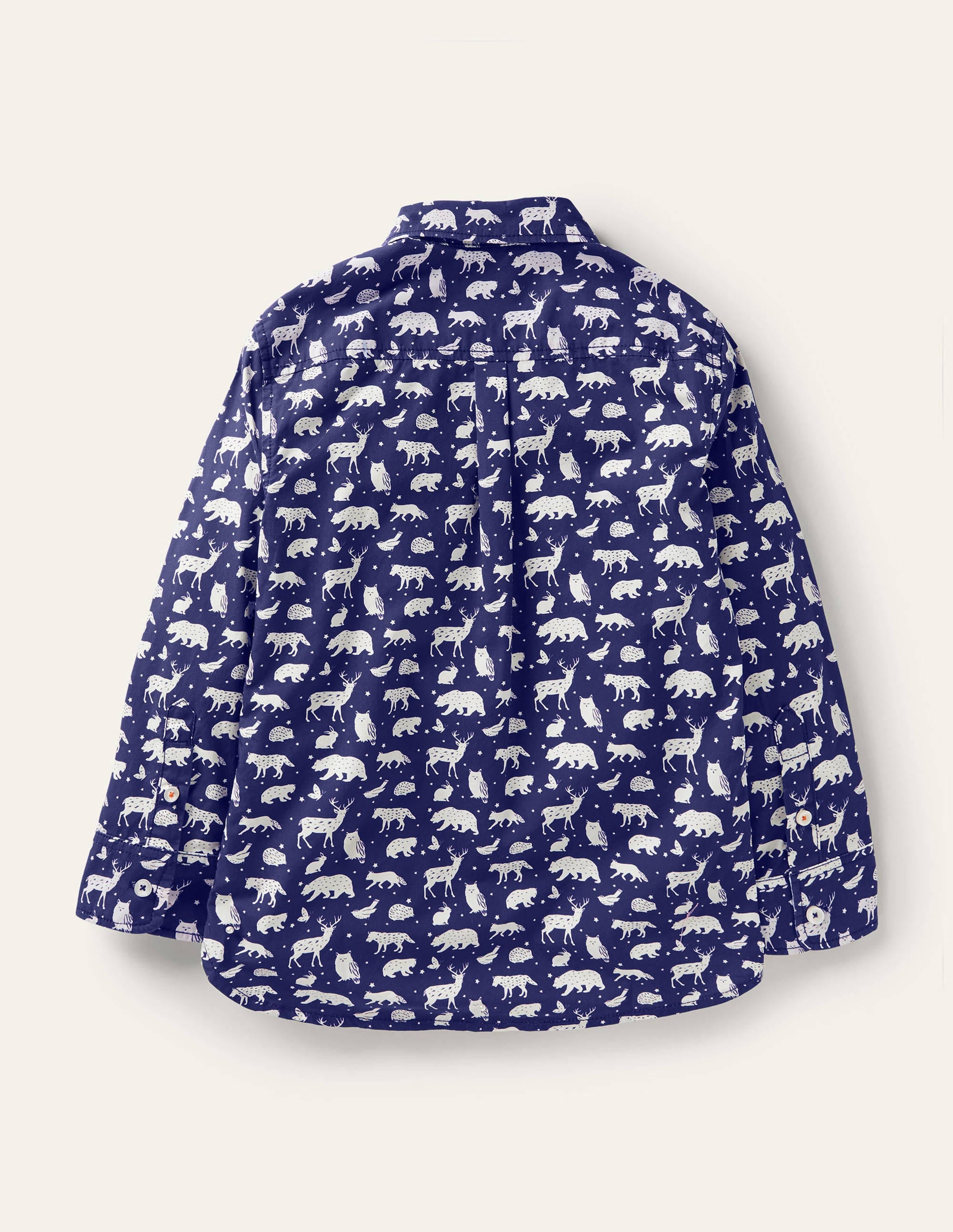 Chemise de soirée imprimée-Animal de la forêt bleu tribord - Image 2