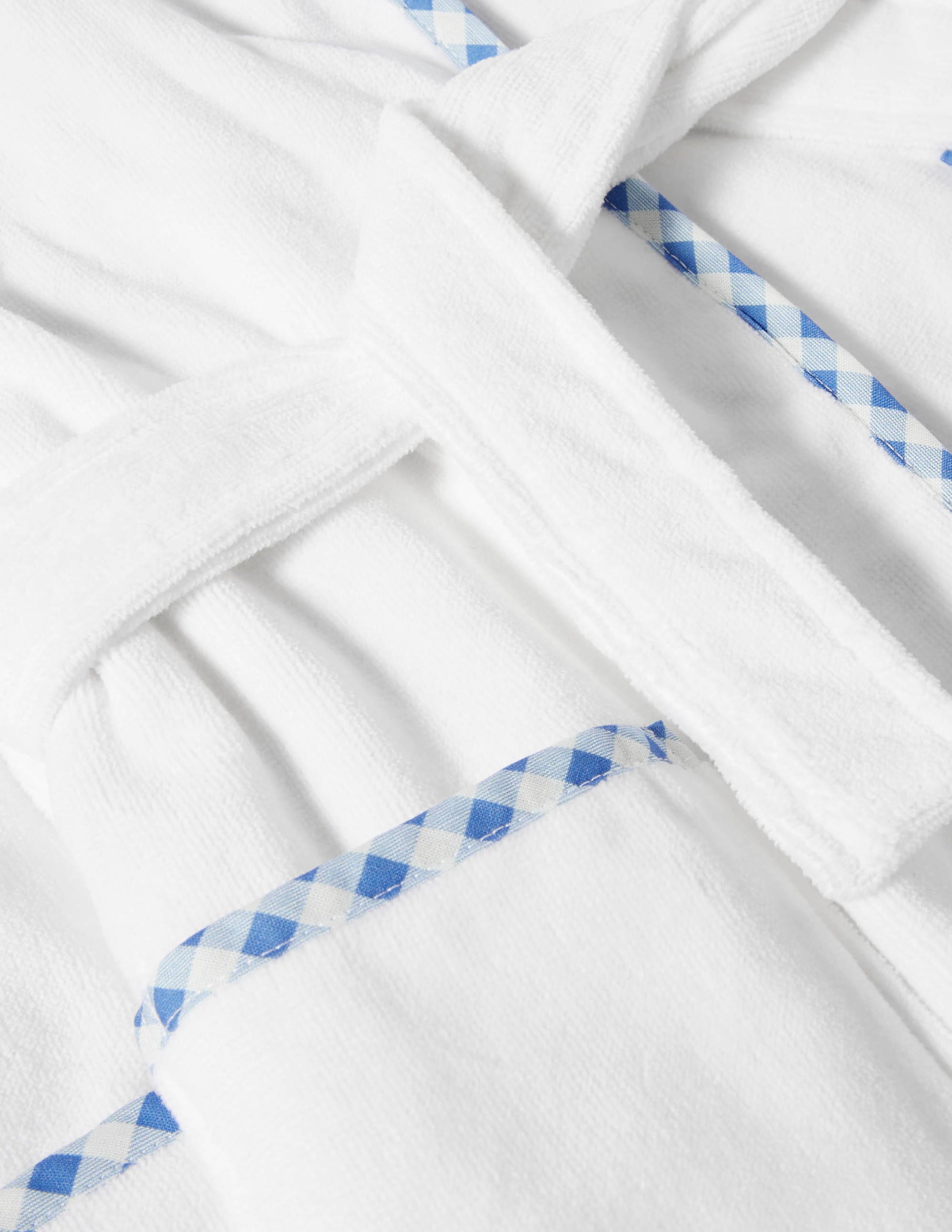 Leo Bath Robe-White/Gingham - Image 3
