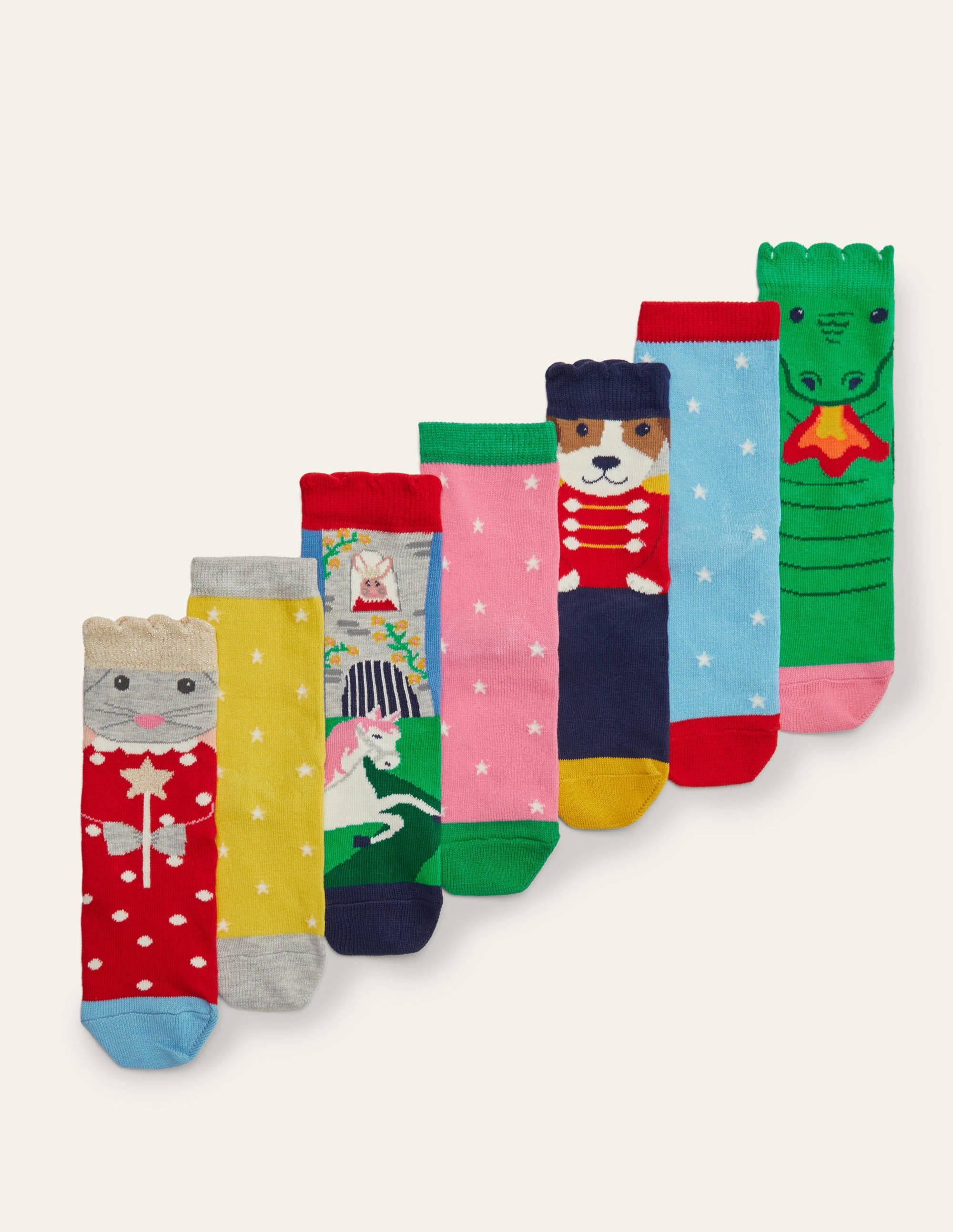 Box mit Socken im 7er-Pack-Drachen und Schlösser - Image 1