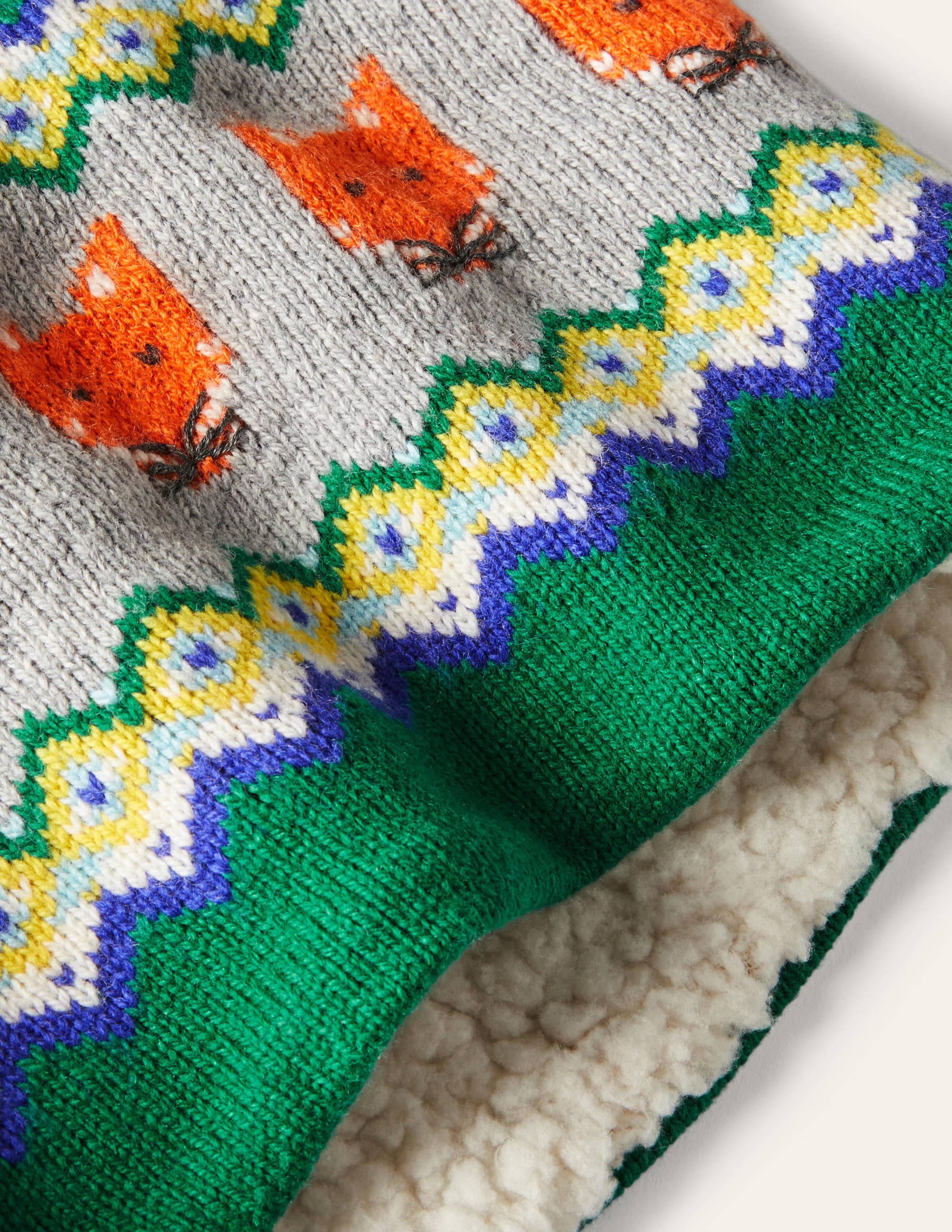 Cosy Fox Fair Isle Snood-Forest Green - Image 1
