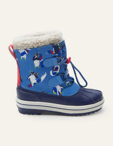 Allwetterstiefel-Schuluniform-Navy, Pinguine