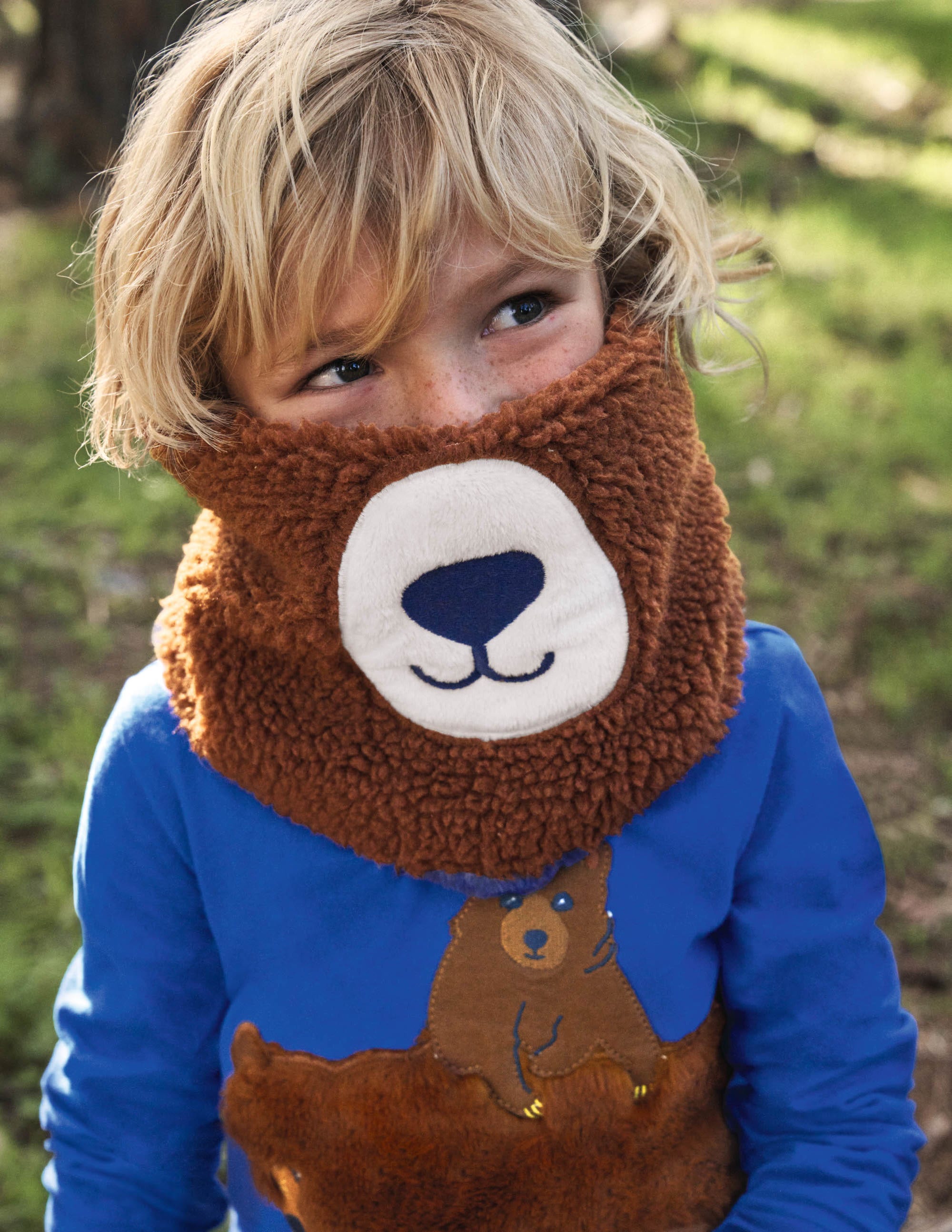 Snood ours en borg-Marron - Image 2