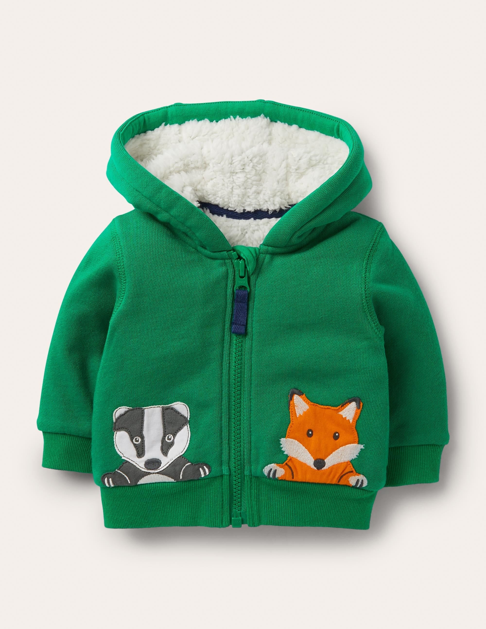 Sweat à capuche fourré-Animaux vert des Highlands - Image 1