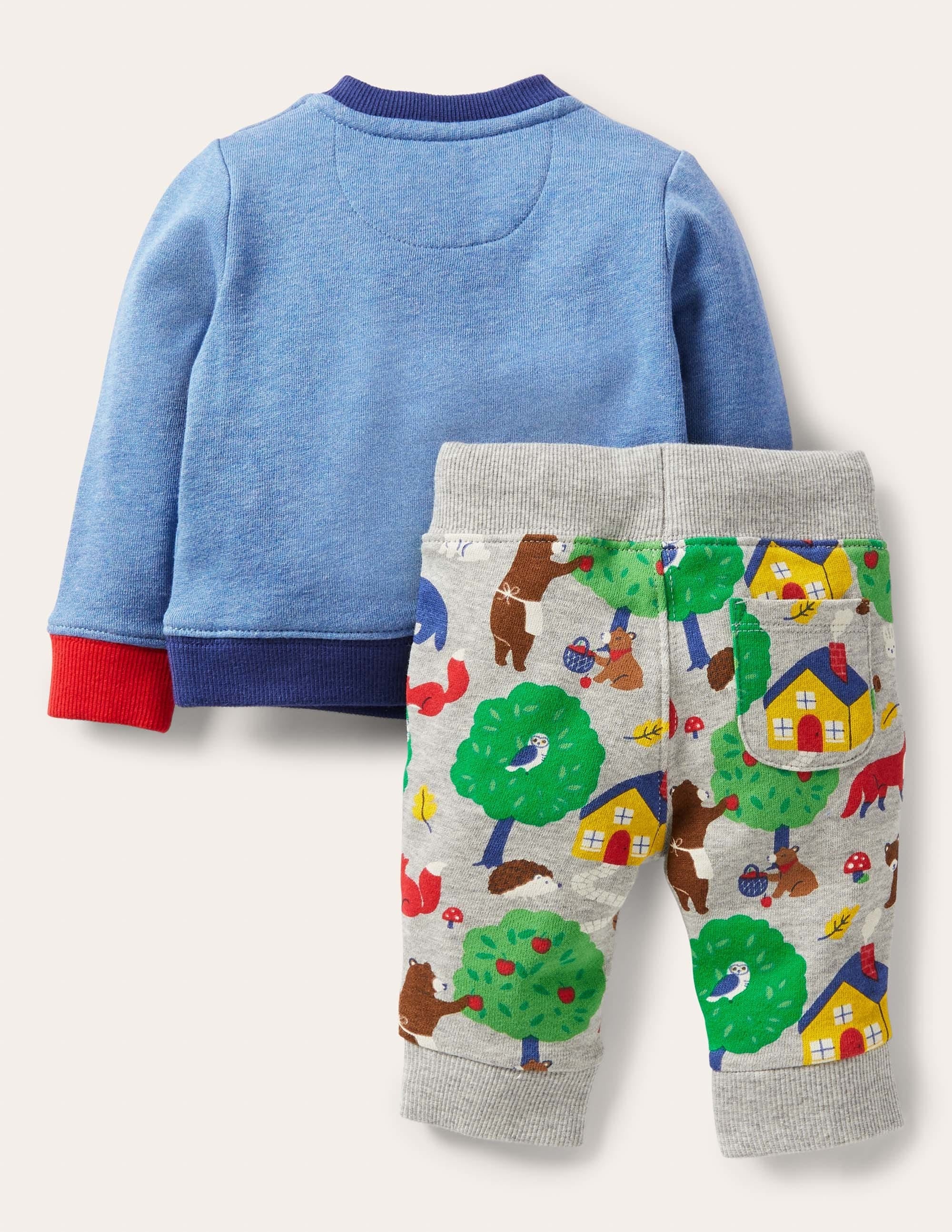 Cosy Sweatshirt & Bottoms Set-Grey Marl Bears - Image 2