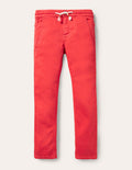 Schmal geschnittene Jersey-Jeans-Erdbeerkuchenrot