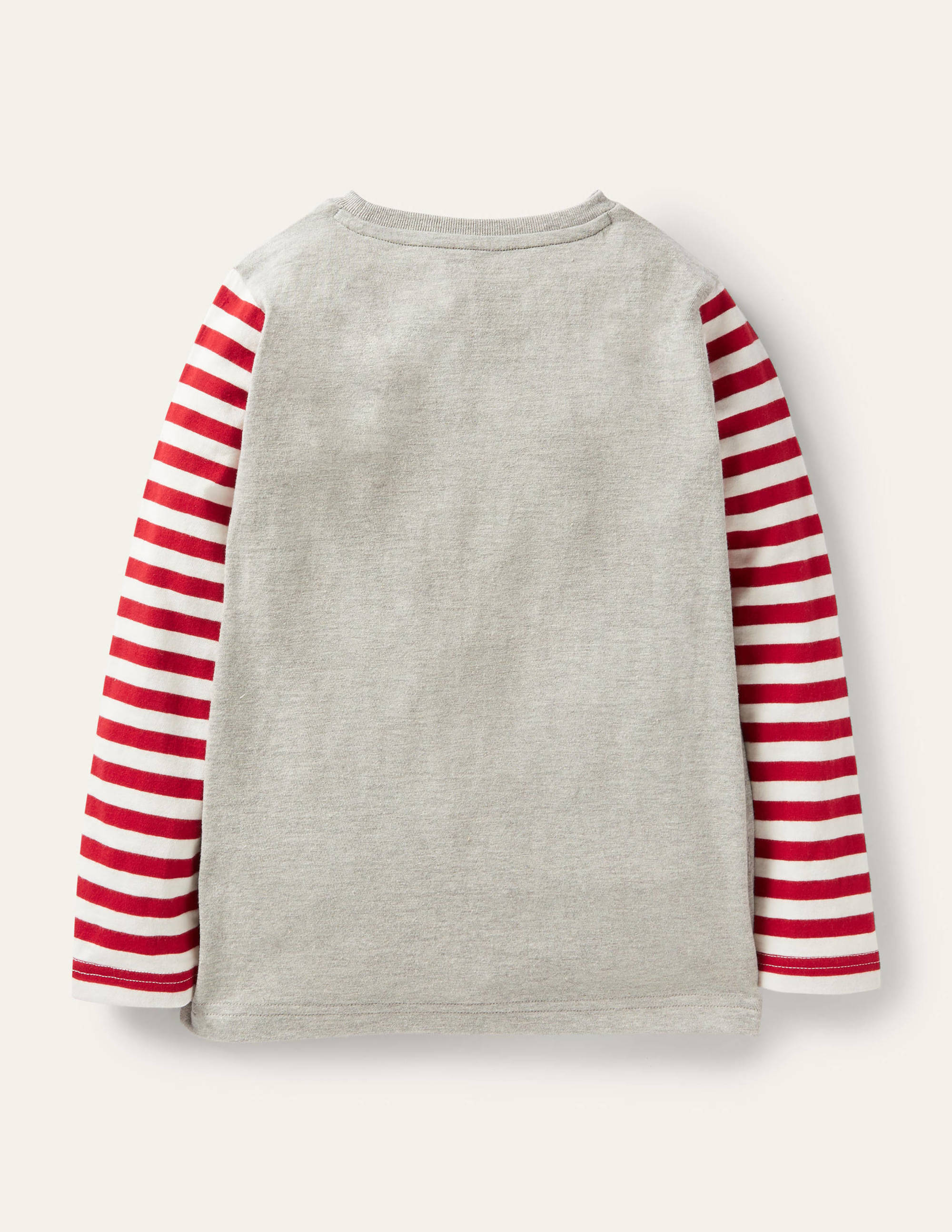 T-shirt à appliqué festif-Amis du père Noël gris chiné - Image 2