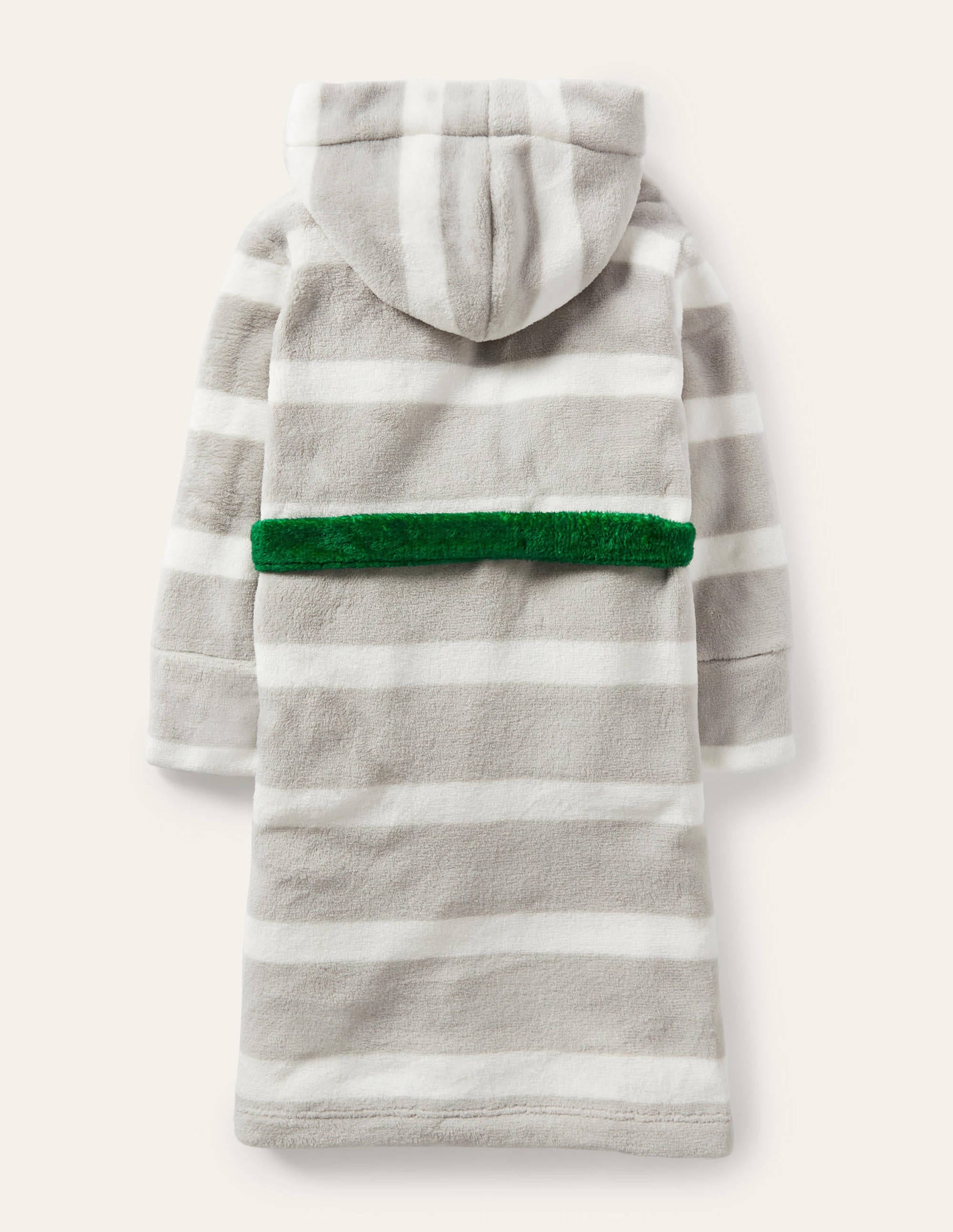 Robe de chambre cosy à appliqué-Blaireau gris/écru - Image 2