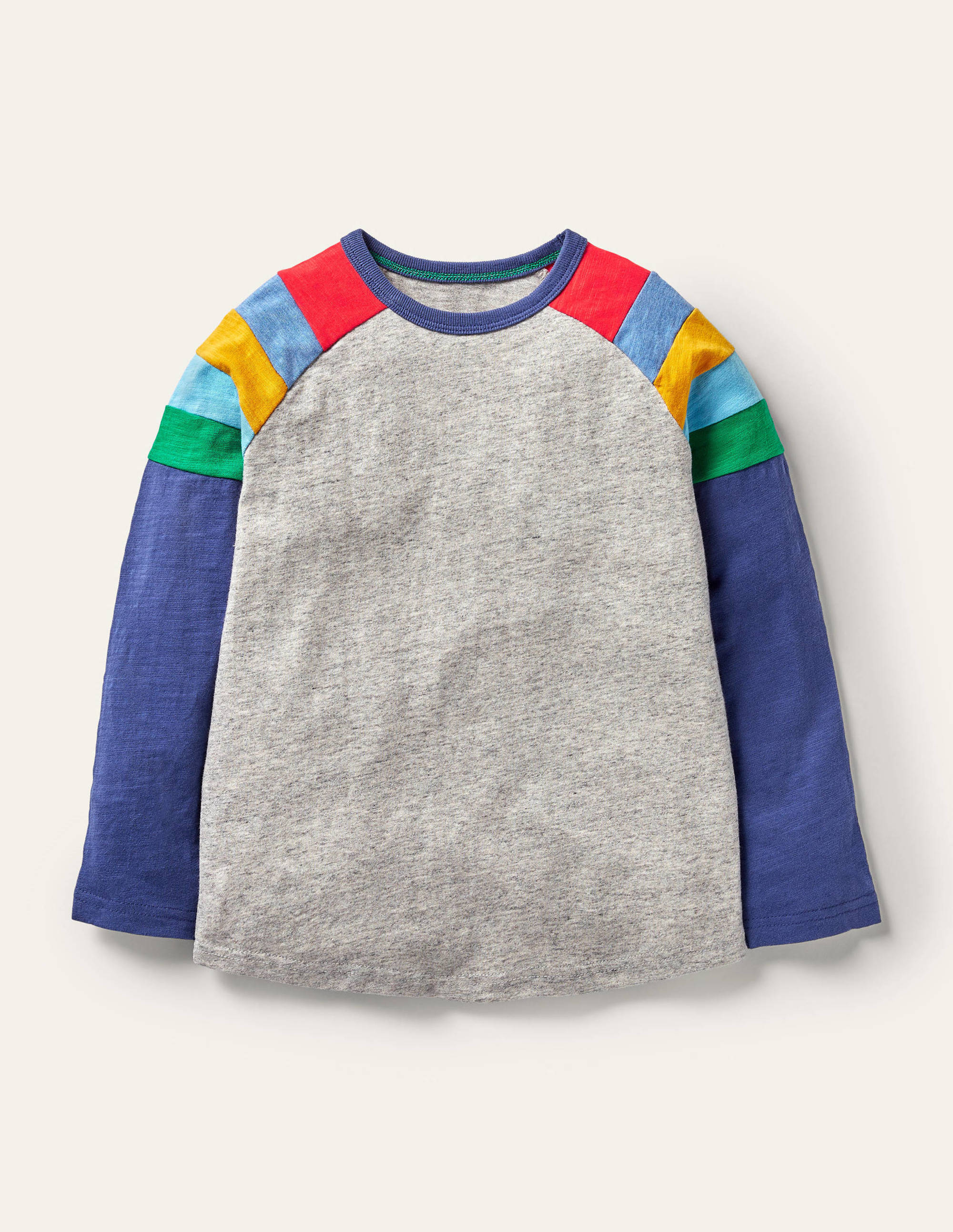 Raglan-Oberteil-Segelblau, Regenbogen - Image 1