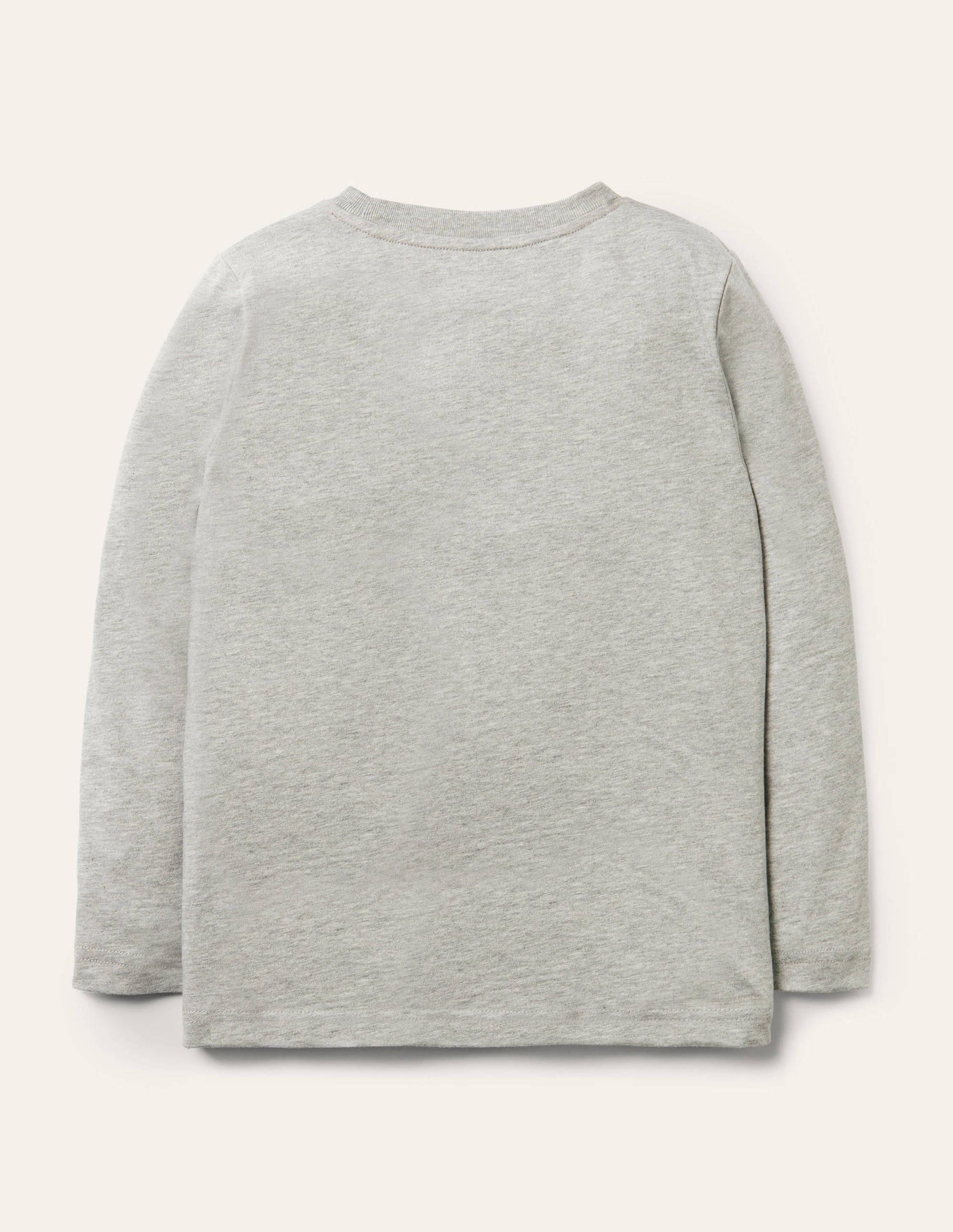 Oberteil mit Tierszene-Grau Meliert, Bauernhof-2