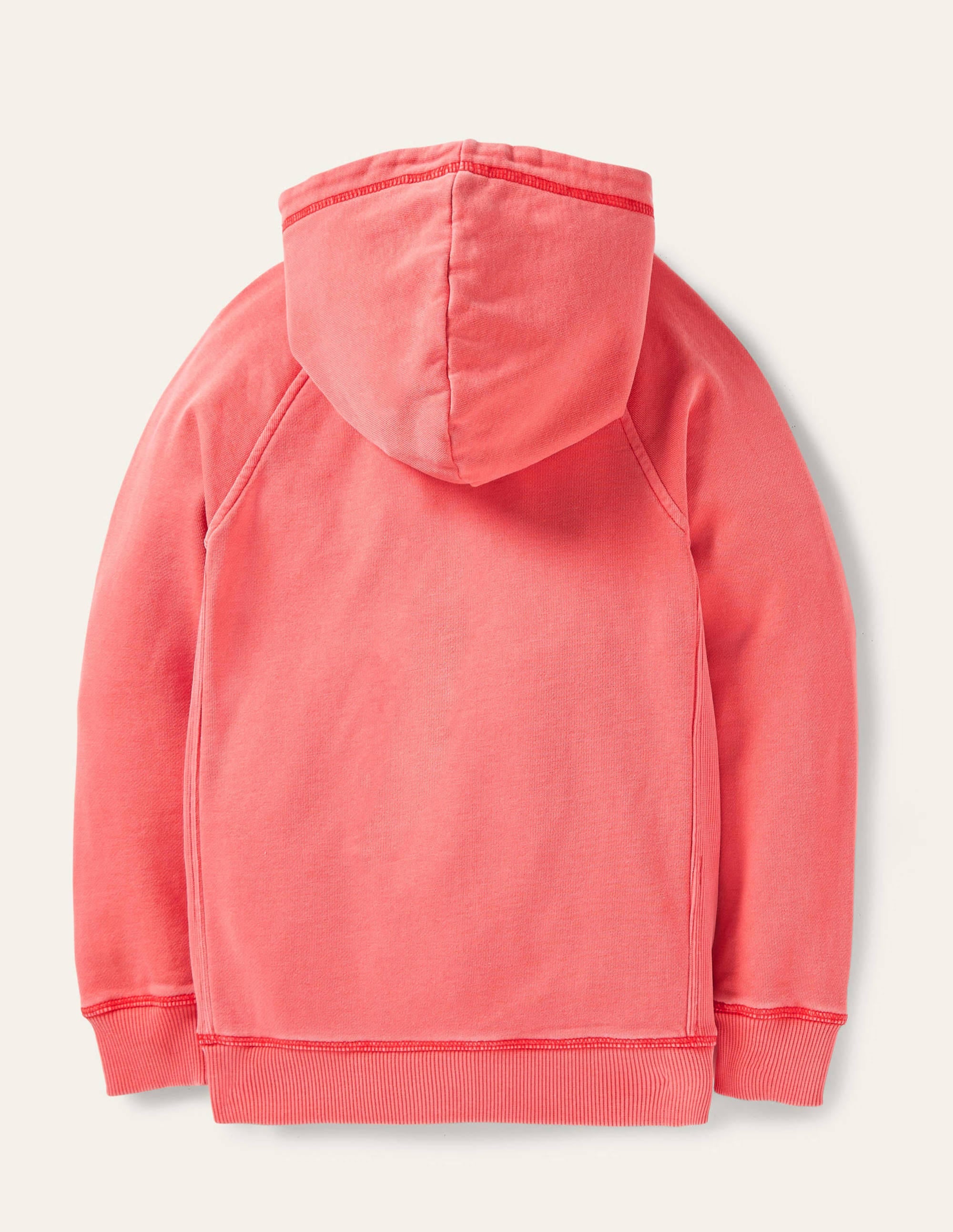Stückgefärbter Hoodie-Erdbeerkuchenrot - Image 2