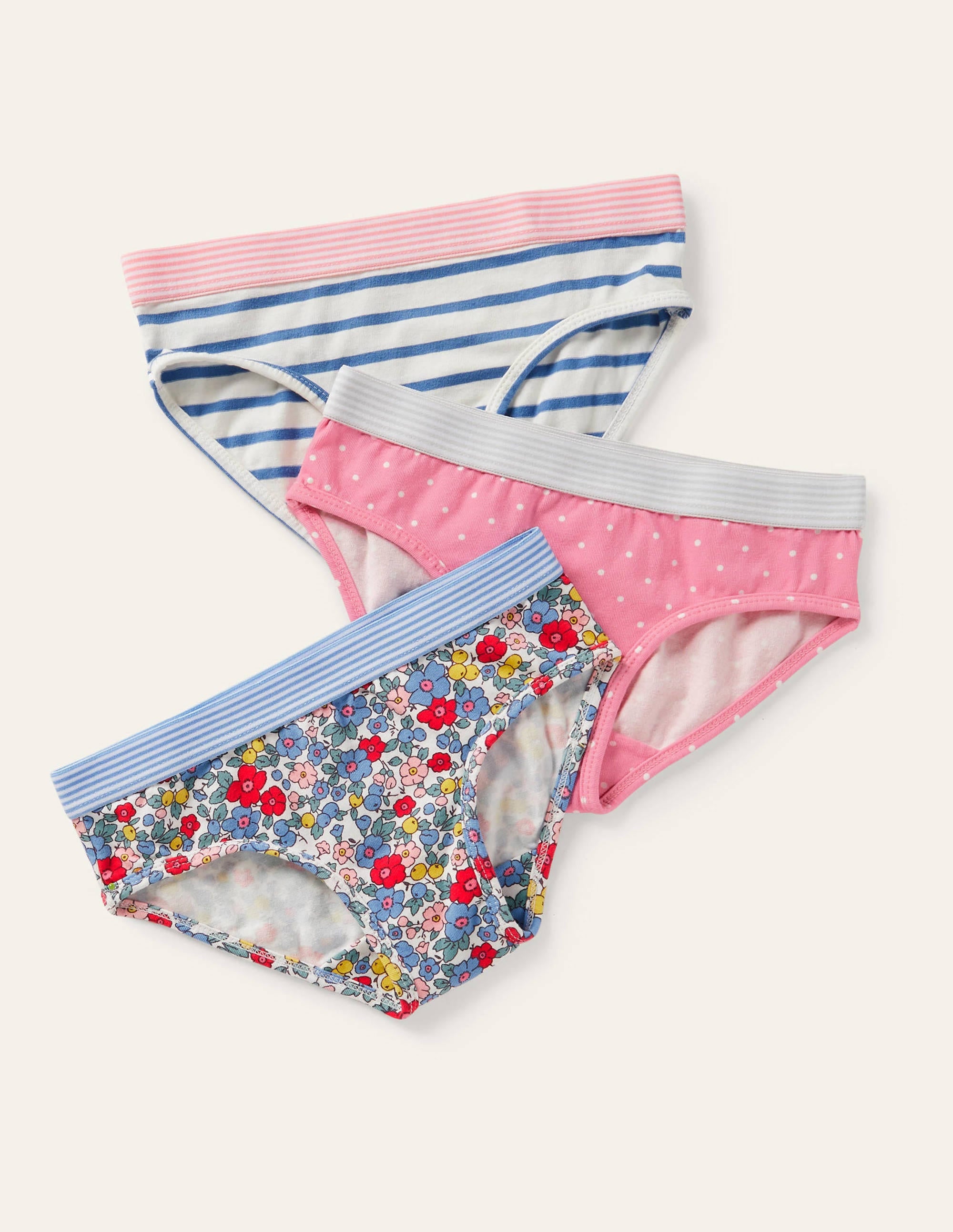 3 culottes-Pois floraux multi - Image 1