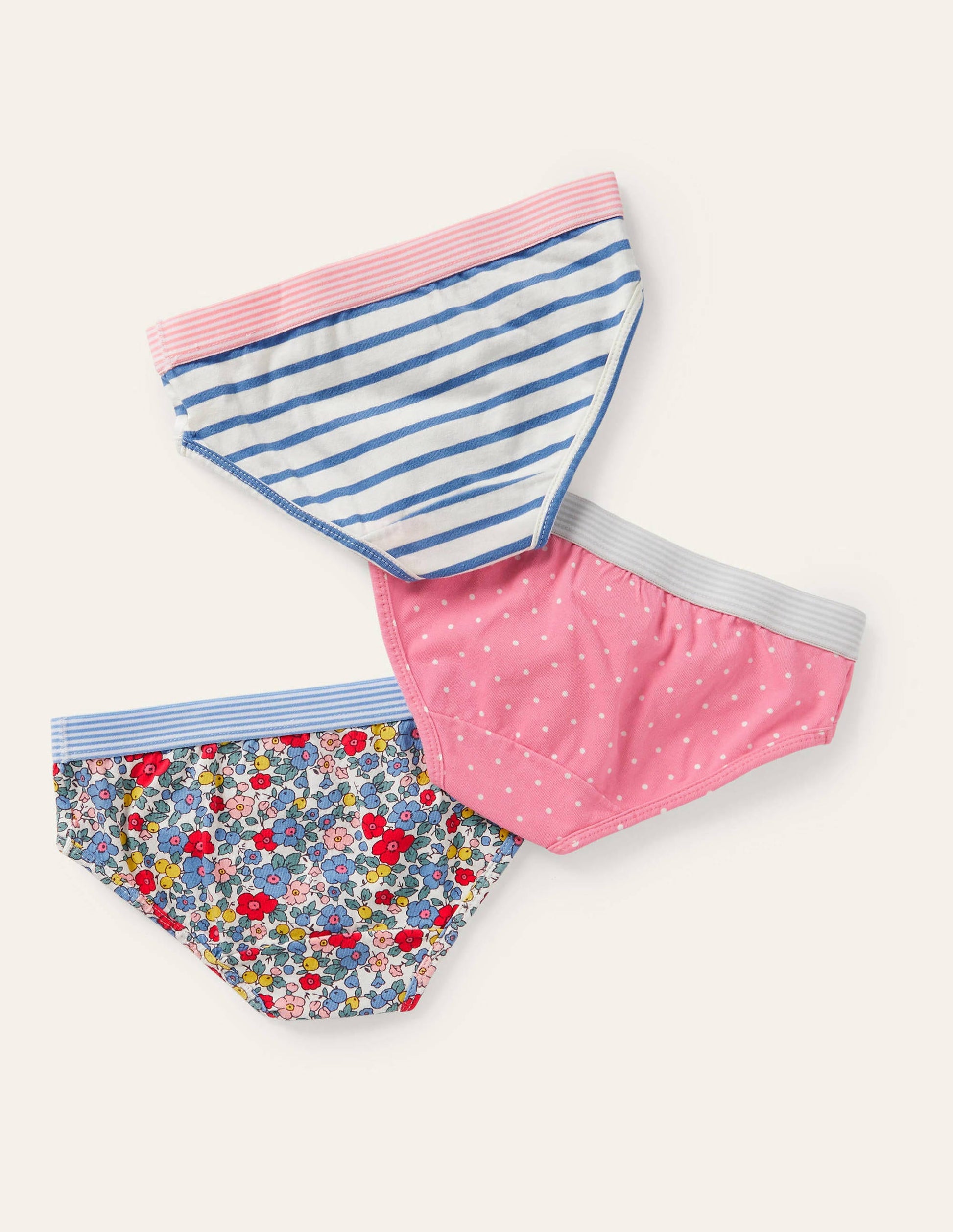 3 culottes-Pois floraux multi-2