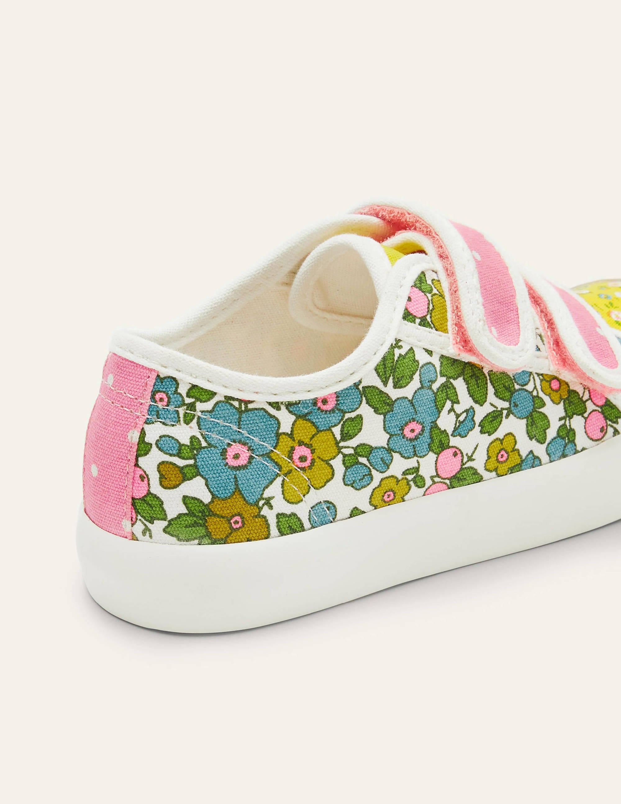 Hotch Potch Canvas Trainers-Multi Floral - Image 3