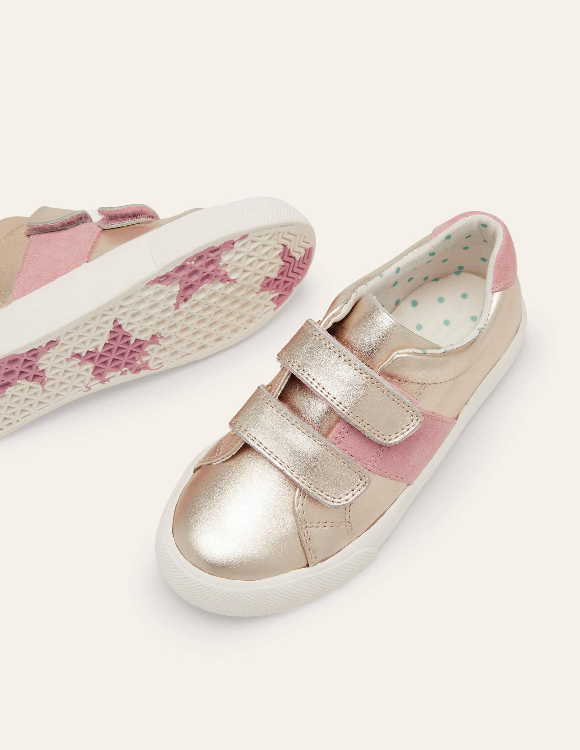Baskets fun-Cuir doré - Image 1