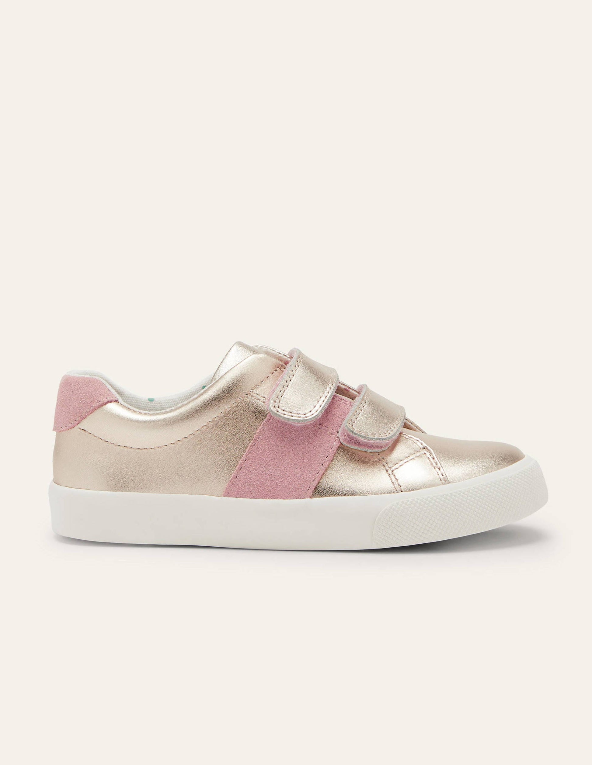 Baskets fun-Cuir doré-2