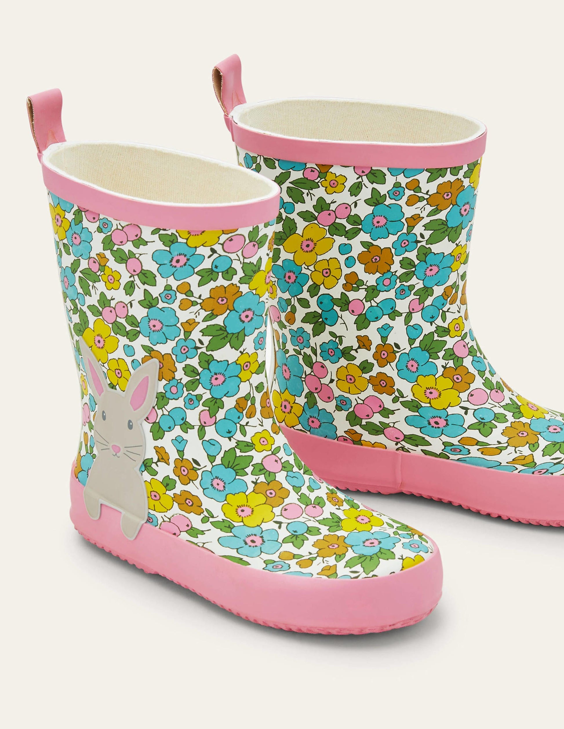 Bottes de pluie fun-Lapin floral-1