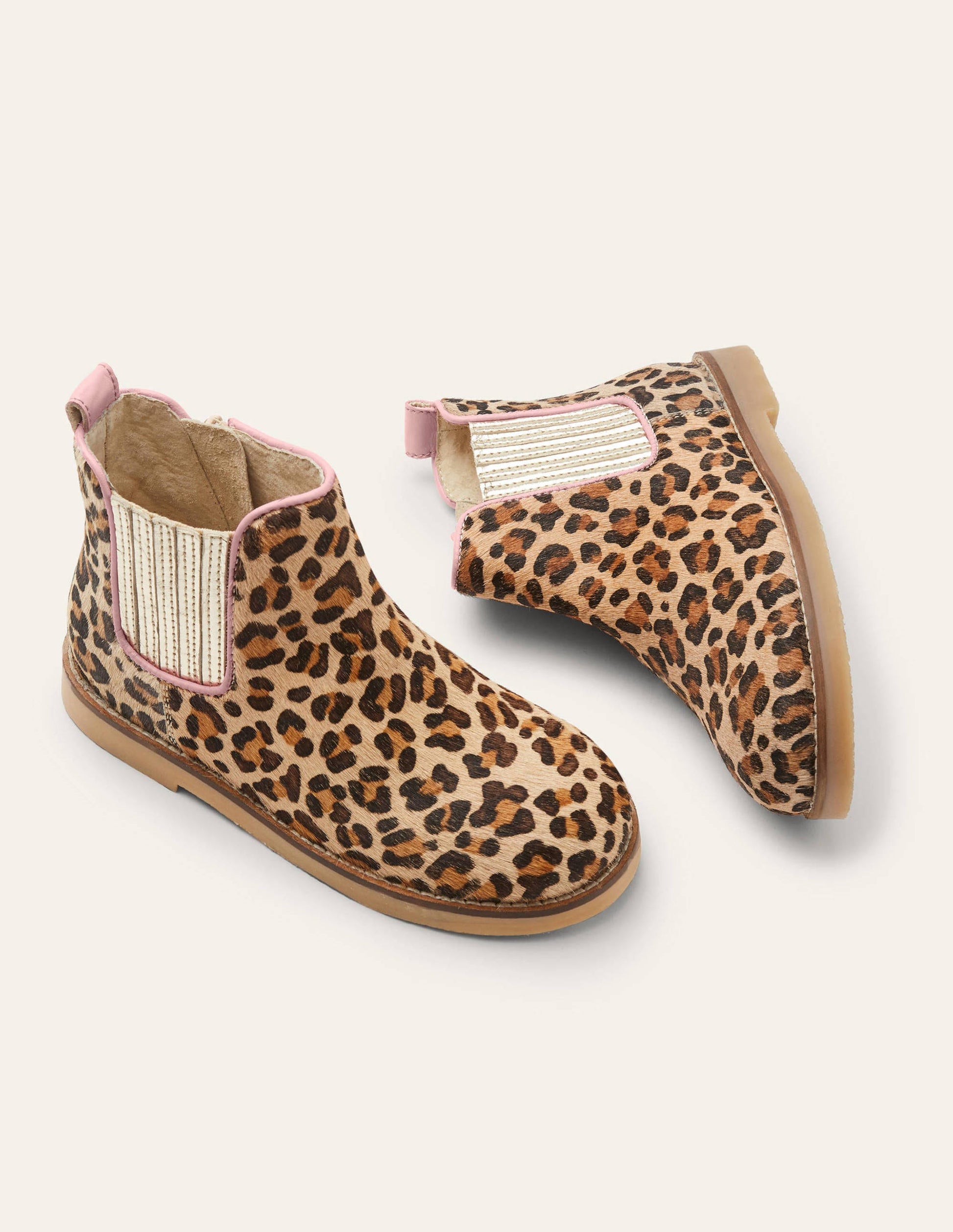 Chelsea-Boots aus Leder-Klassisches Leopardenmuster-1