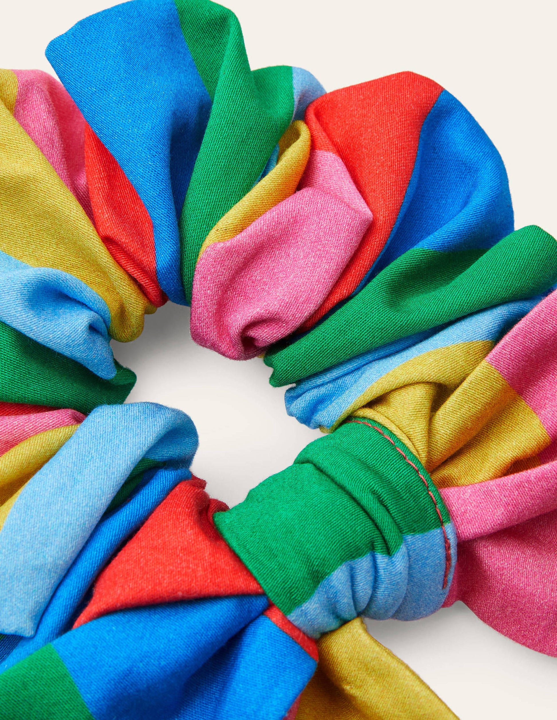 Scrunchie mit großer Schleife-Bunt, Gestreift-2