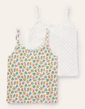 2 débardeurs (fille)-Motif floral multi