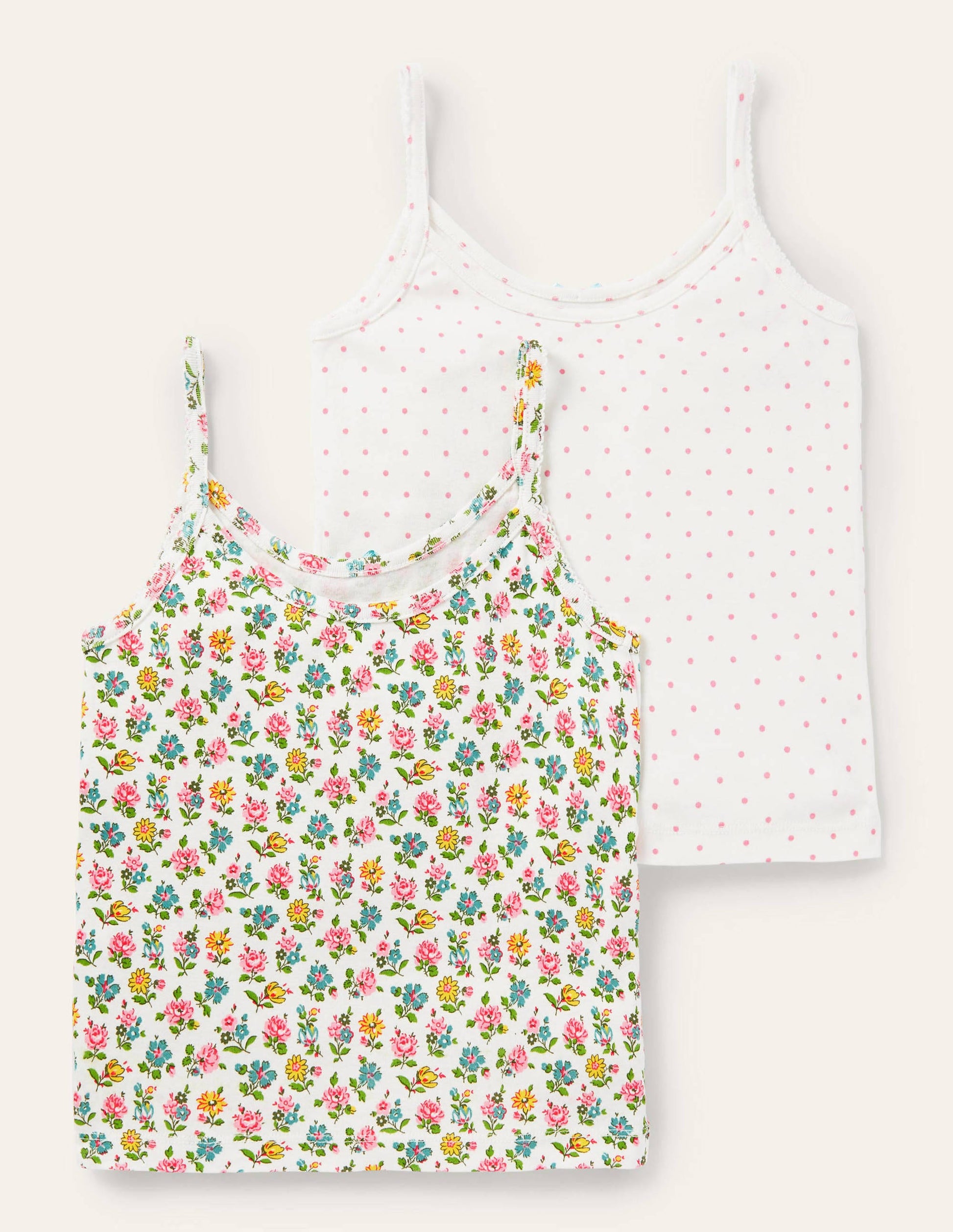 2 débardeurs (fille)-Motif floral multi-2