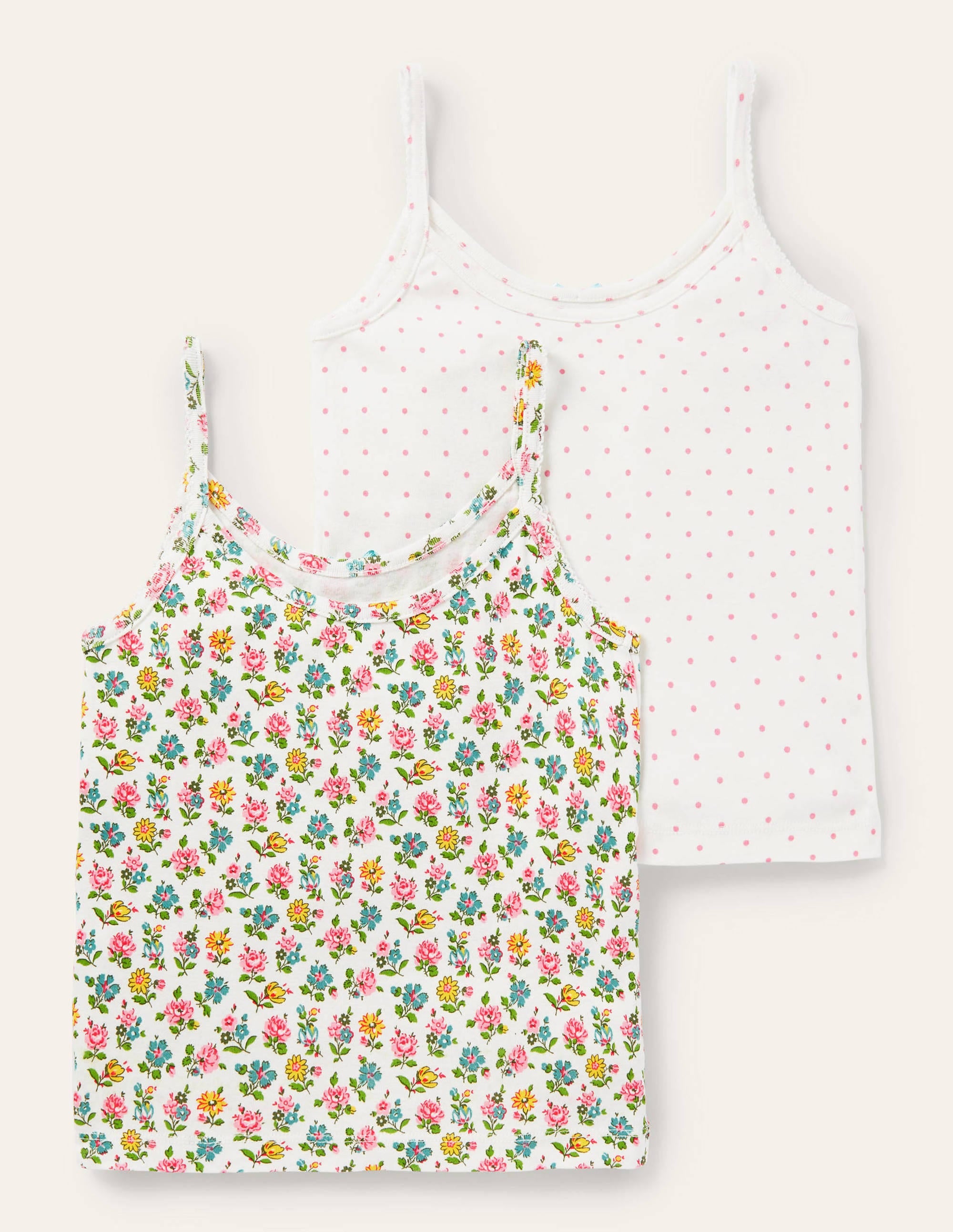 2 débardeurs (fille)-Motif floral multi - Image 2