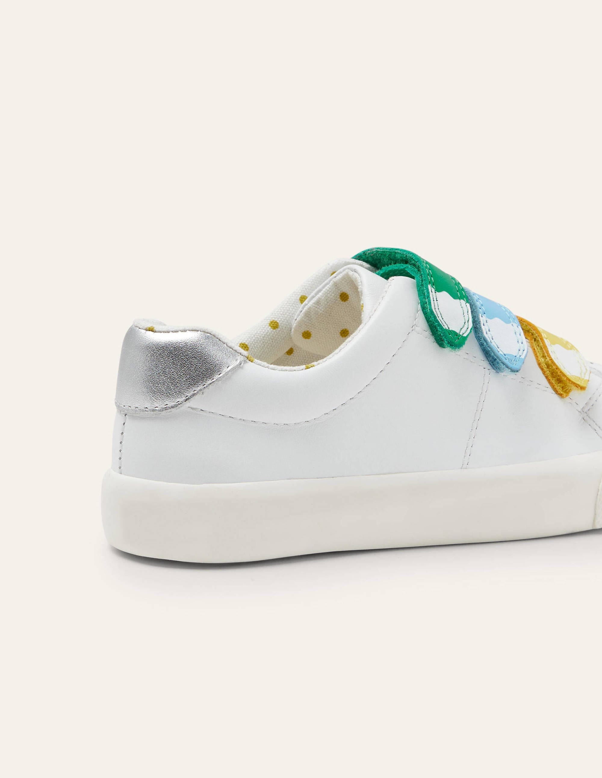Niedrige Turnschuhe mit 3 Klettverschlüssen-Weiß, Regenbogenstifte - Image 3